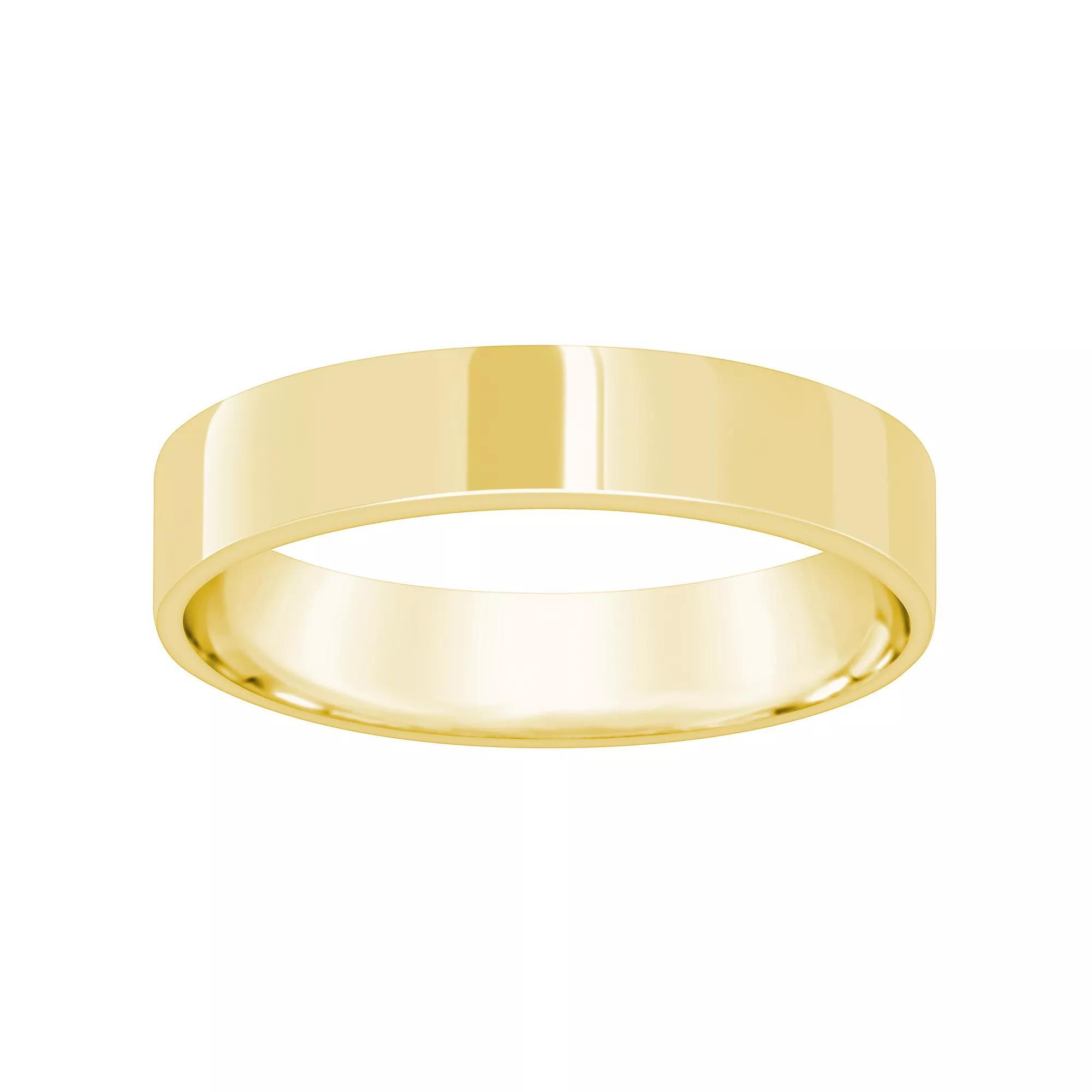 Alyson Layne Mens Platinum Flat Wedding Band White Product Image