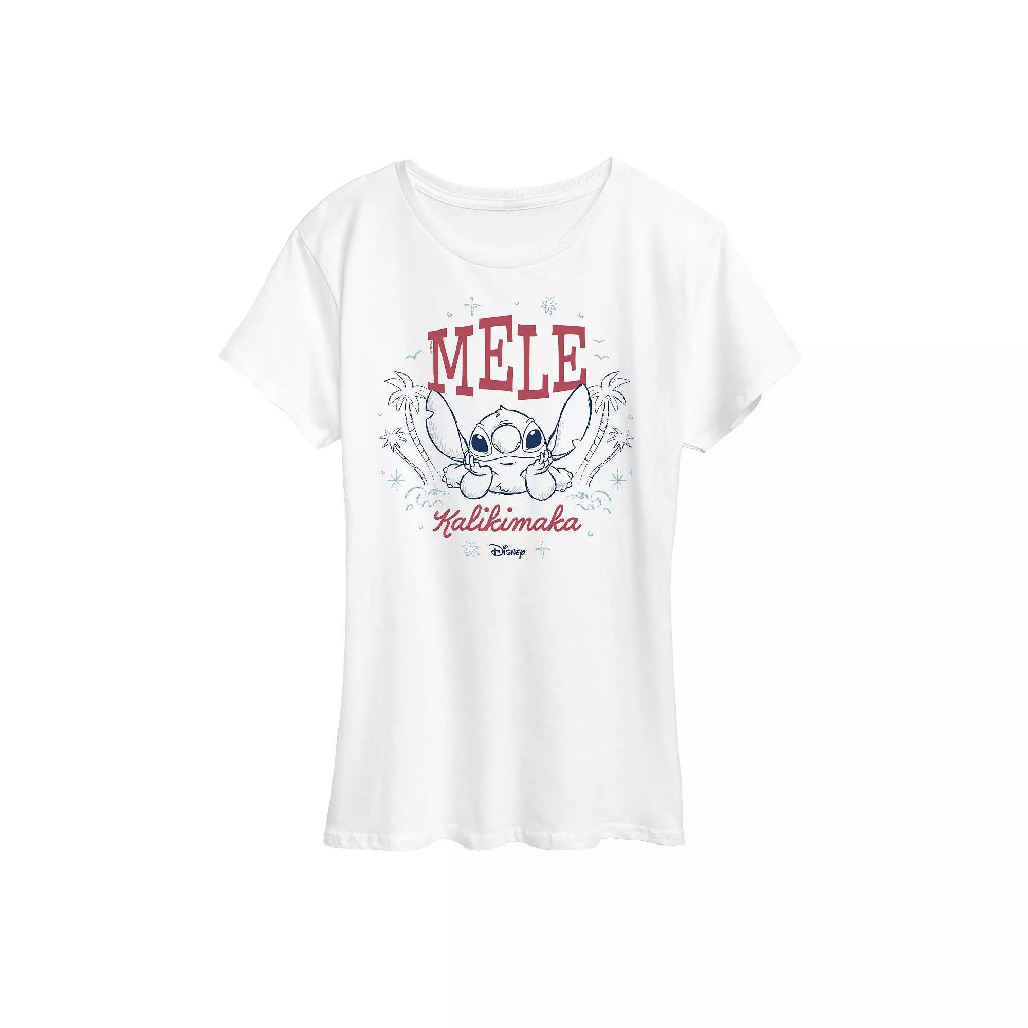 Disneys Lilo and Stitch Womens Mele Kalikimaka Graphic Tee Product Image