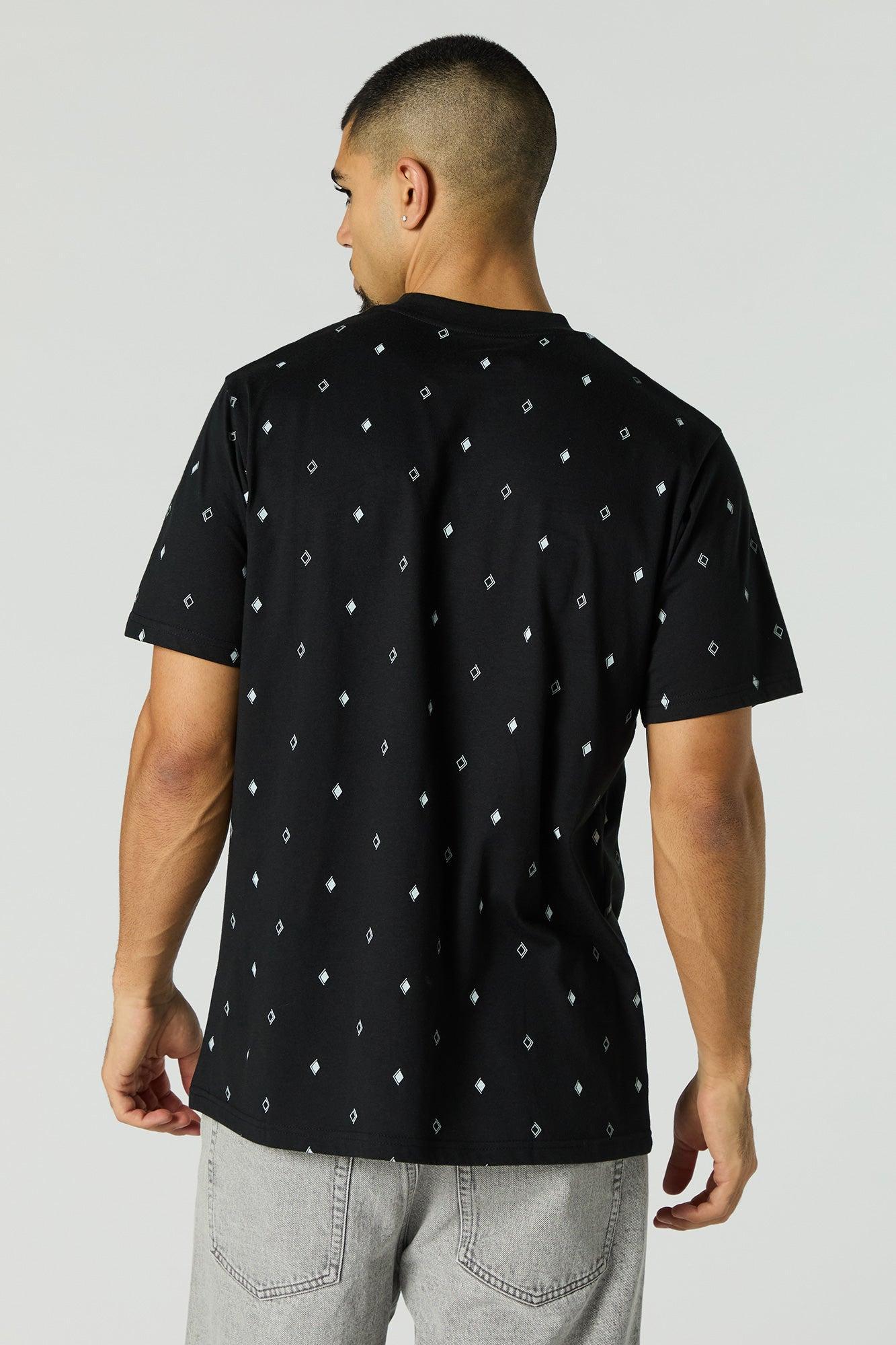 Ditsy Print Crewneck T-Shirt Male Product Image