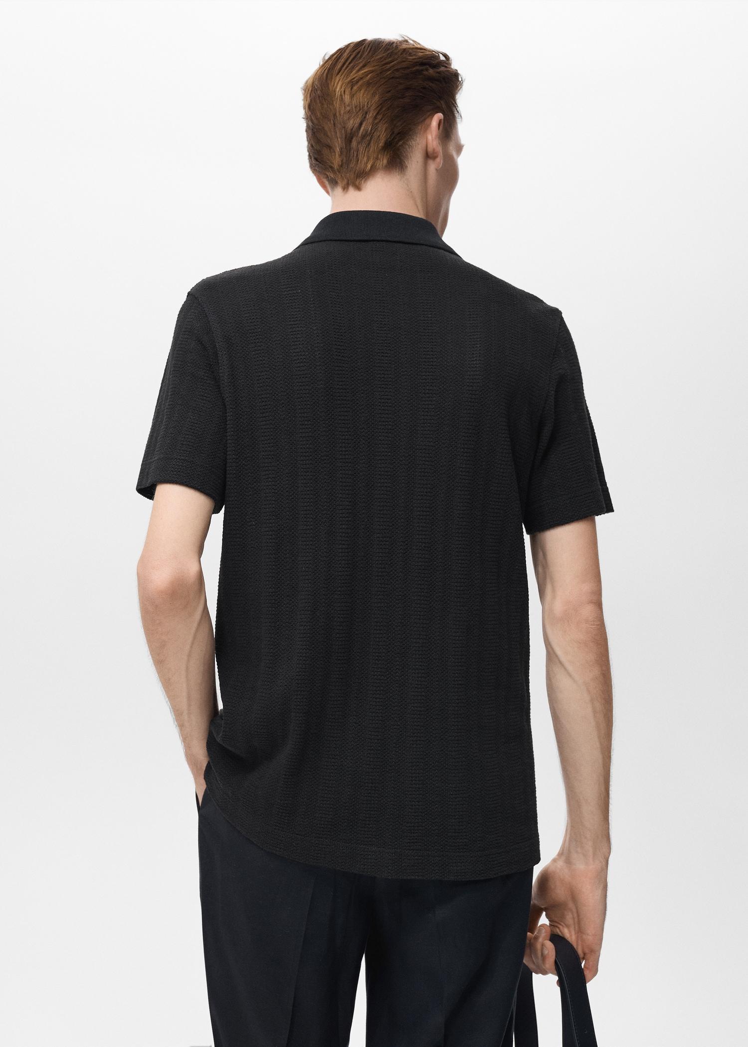 Structured knitted shirt - Men | MANGO USA Product Image