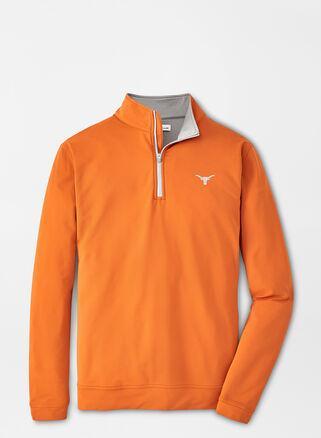Peter Millar Mens Texas Perth Performance Quarter-Zip | Color: Rust | Size: XXL Product Image