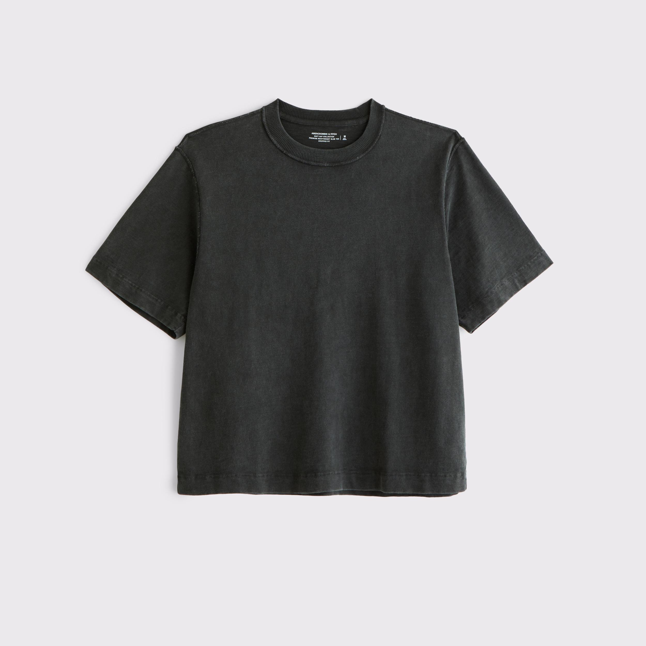 Premium Heavyweight Slub Cropped Tee Product Image