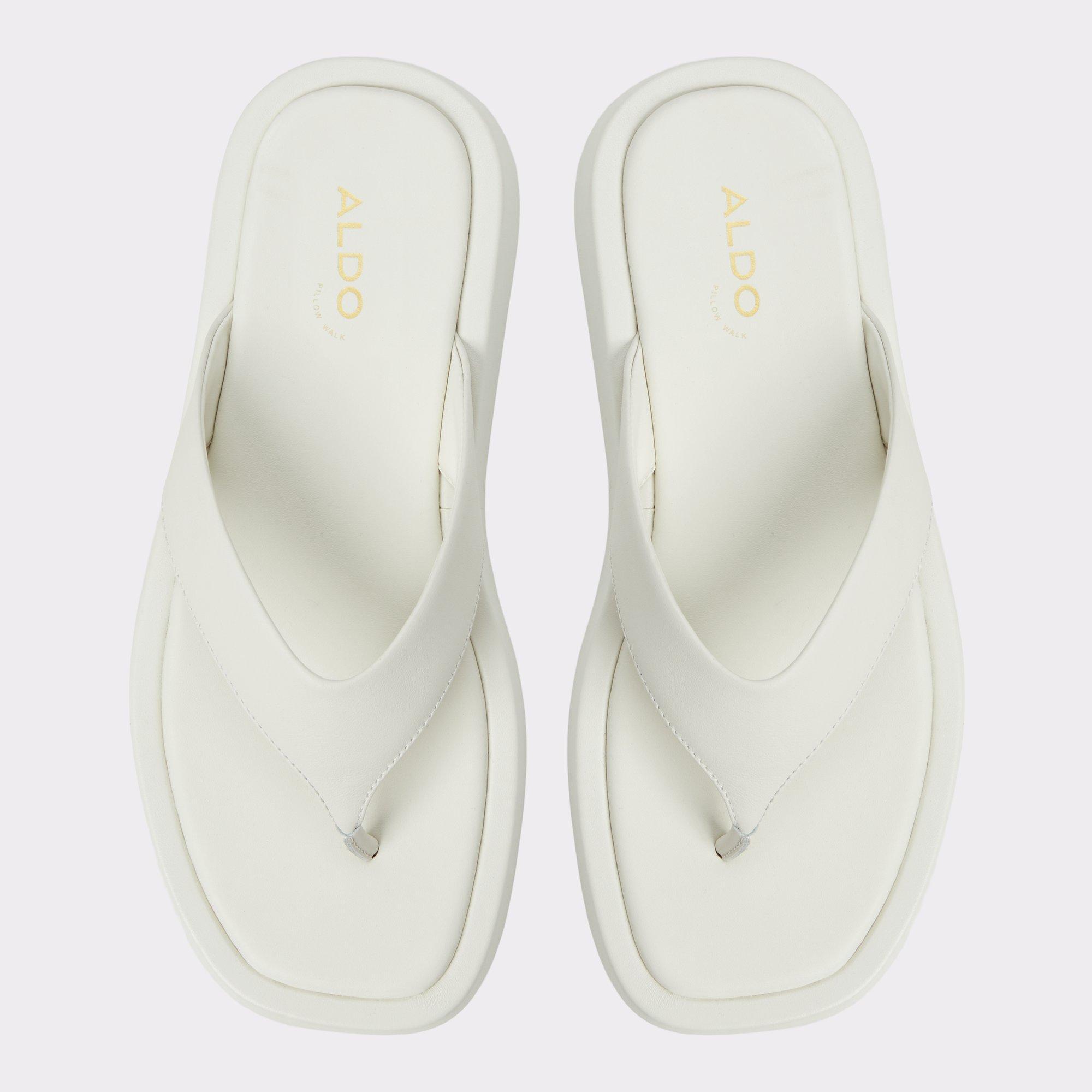 ALDO Grettle - Women's Flat Sandals - White, Size 7 Product Image