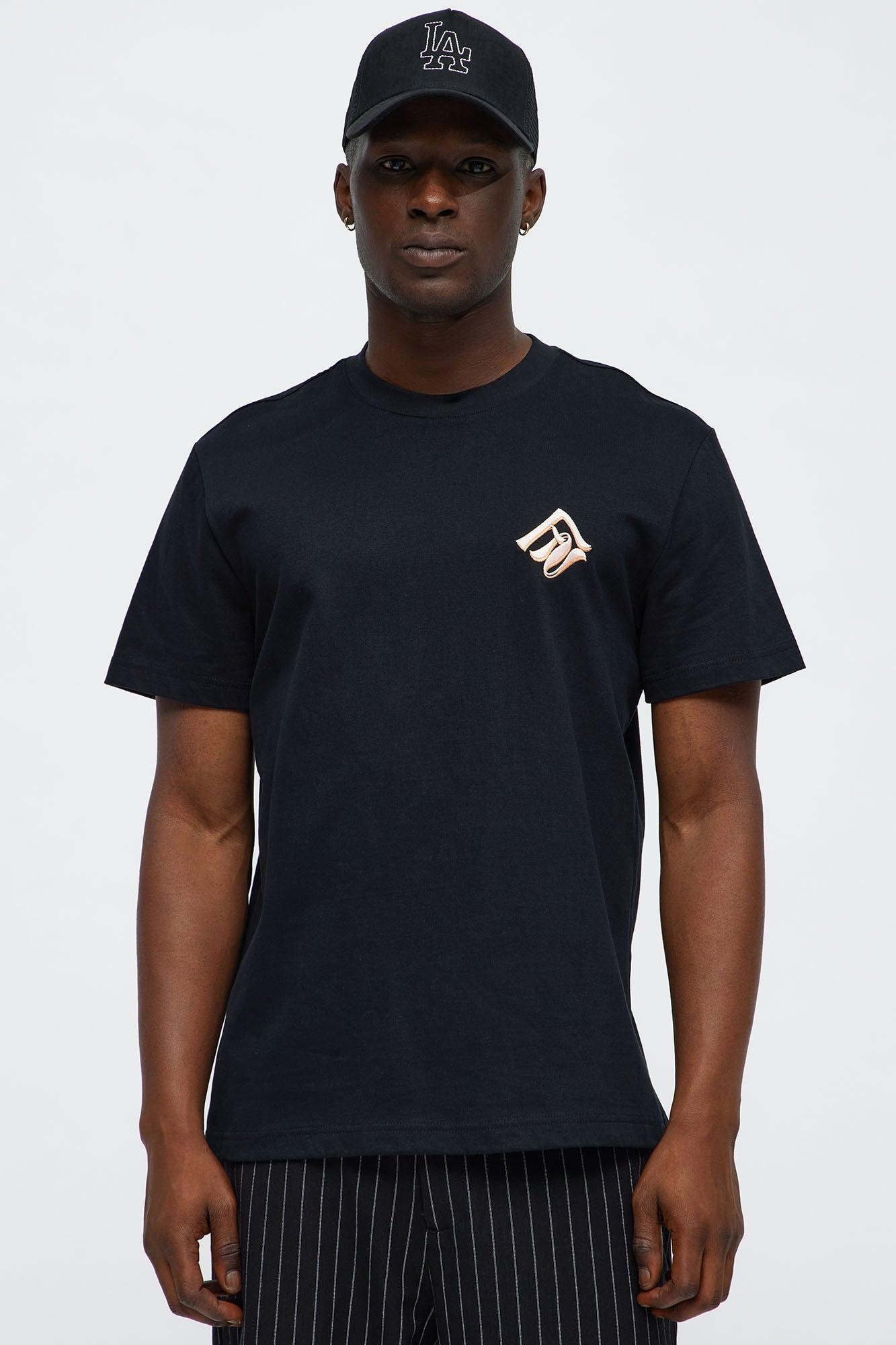 Chateau Embroidered Short Sleeve Tee - Black Product Image