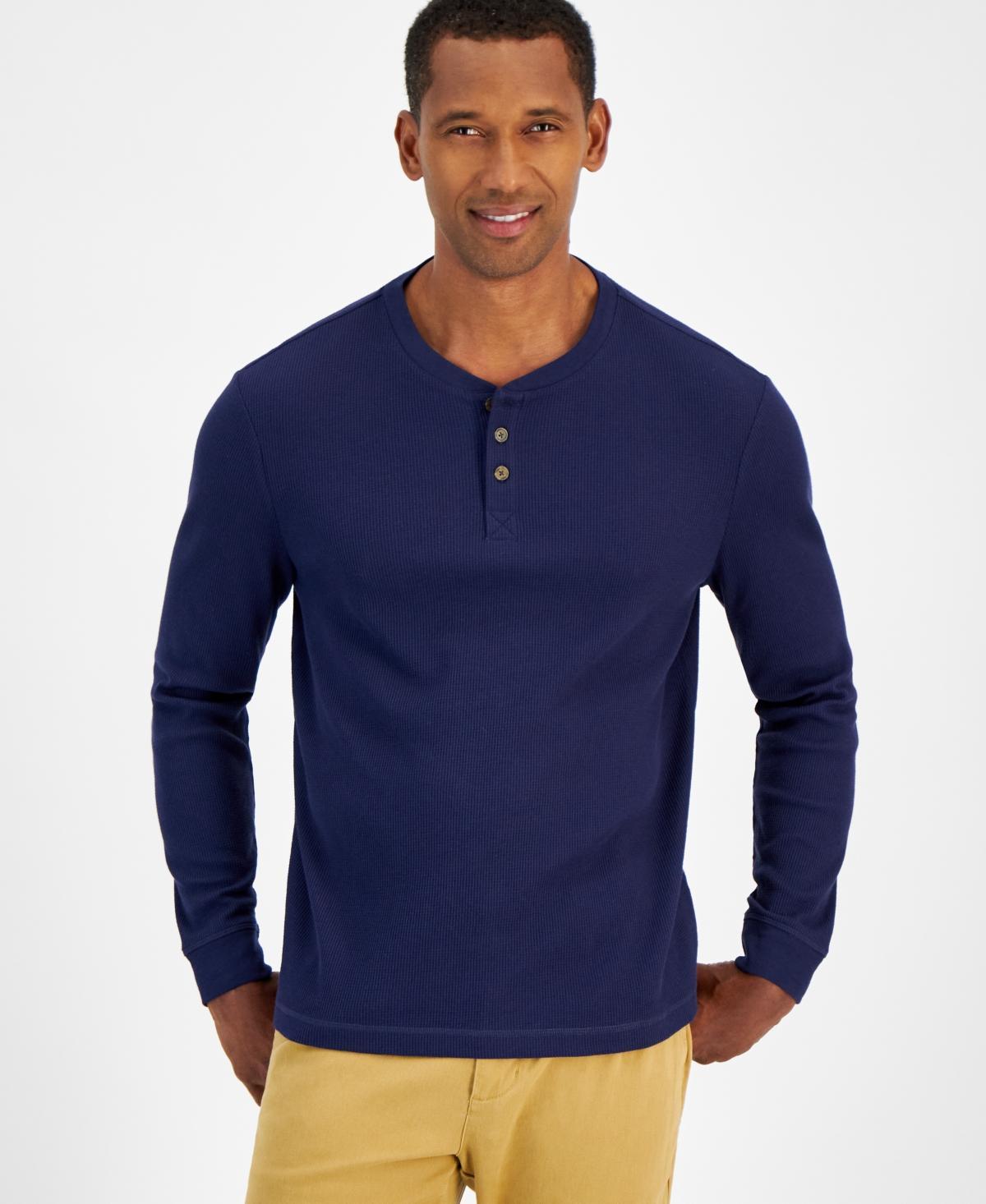 Club Room Mens Thermal Long-Sleeve Henley, Created for Macys Product Image