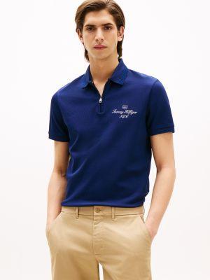 Regular Fit Mercerized Cotton Zip Polo Product Image