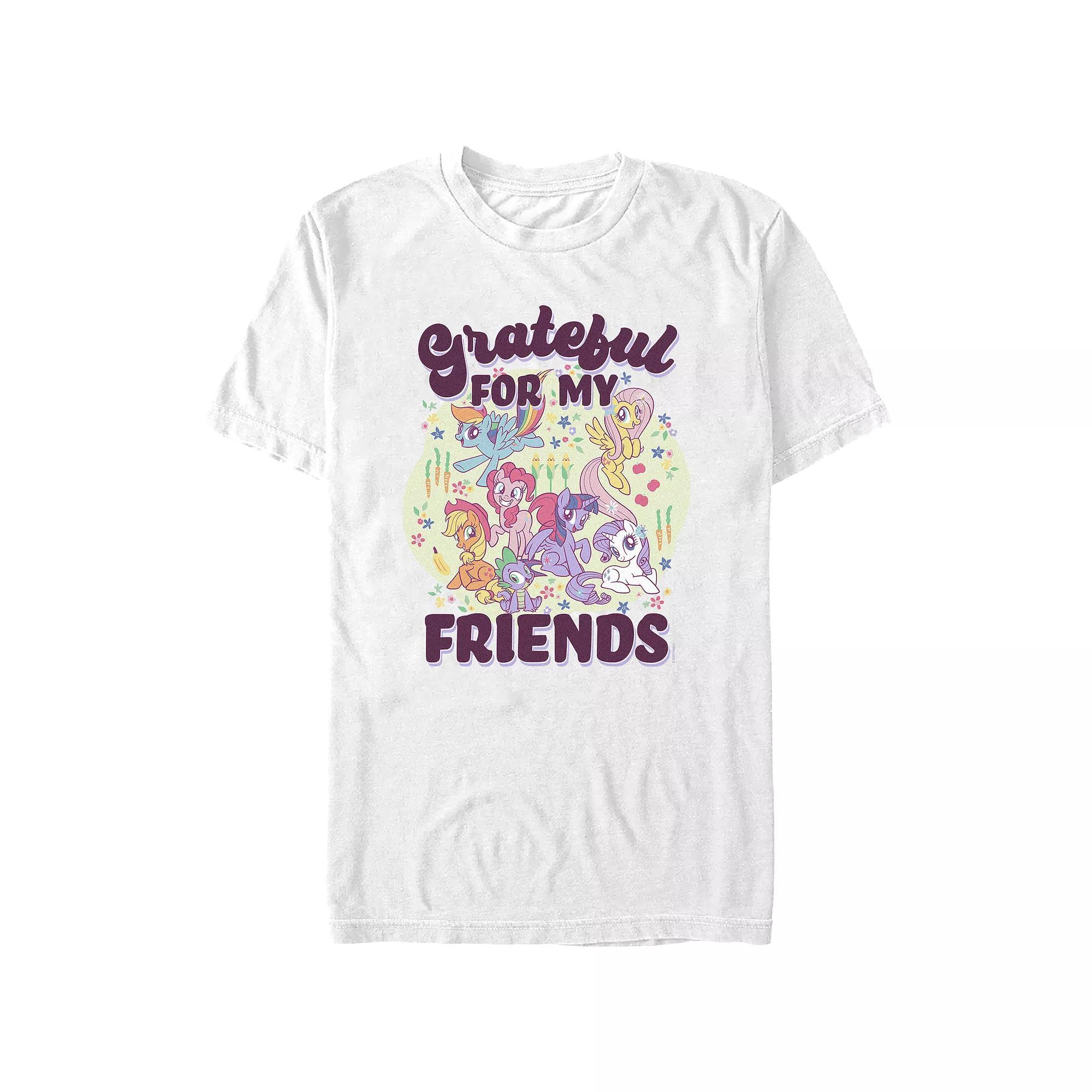 Men's My Little Pony Grateful For My Friends Graphic Tee, Size: XL, White Product Image
