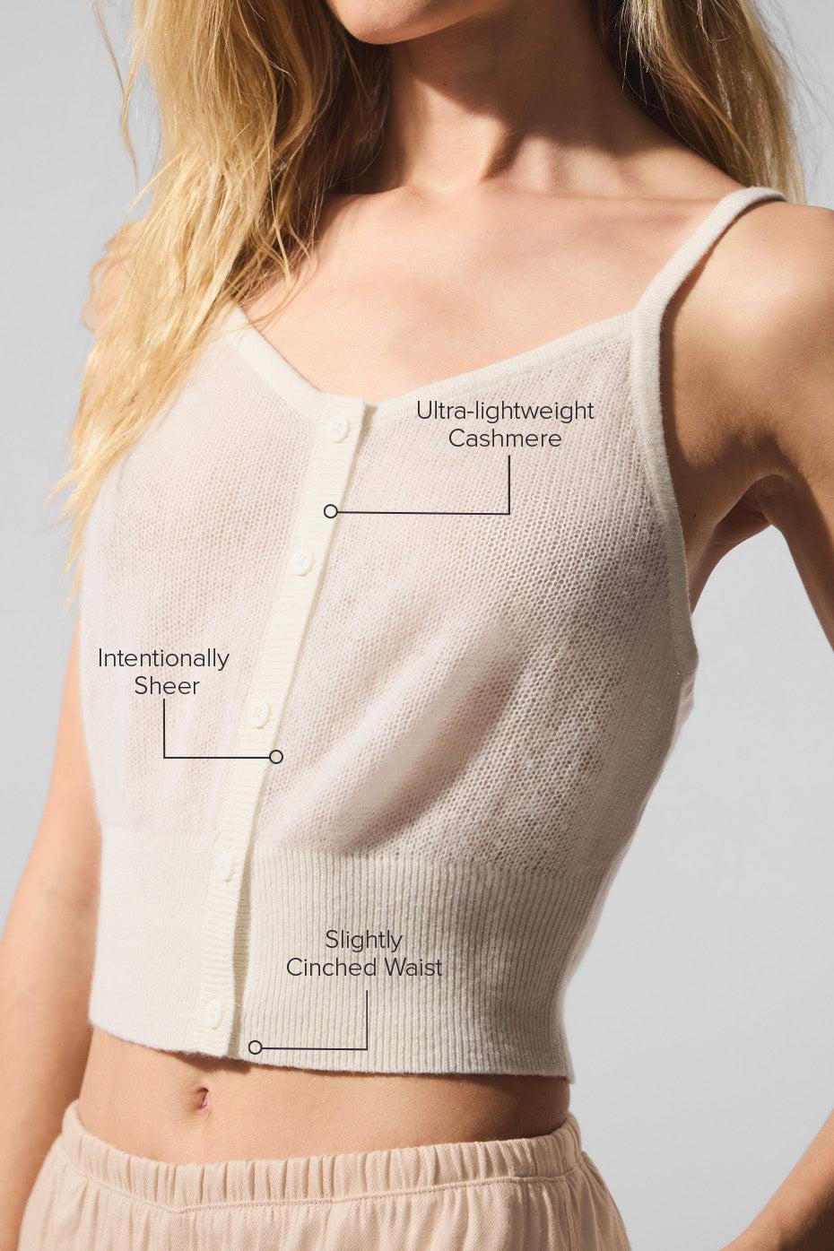 Sheer Cashmere Tank - Ivory Product Image