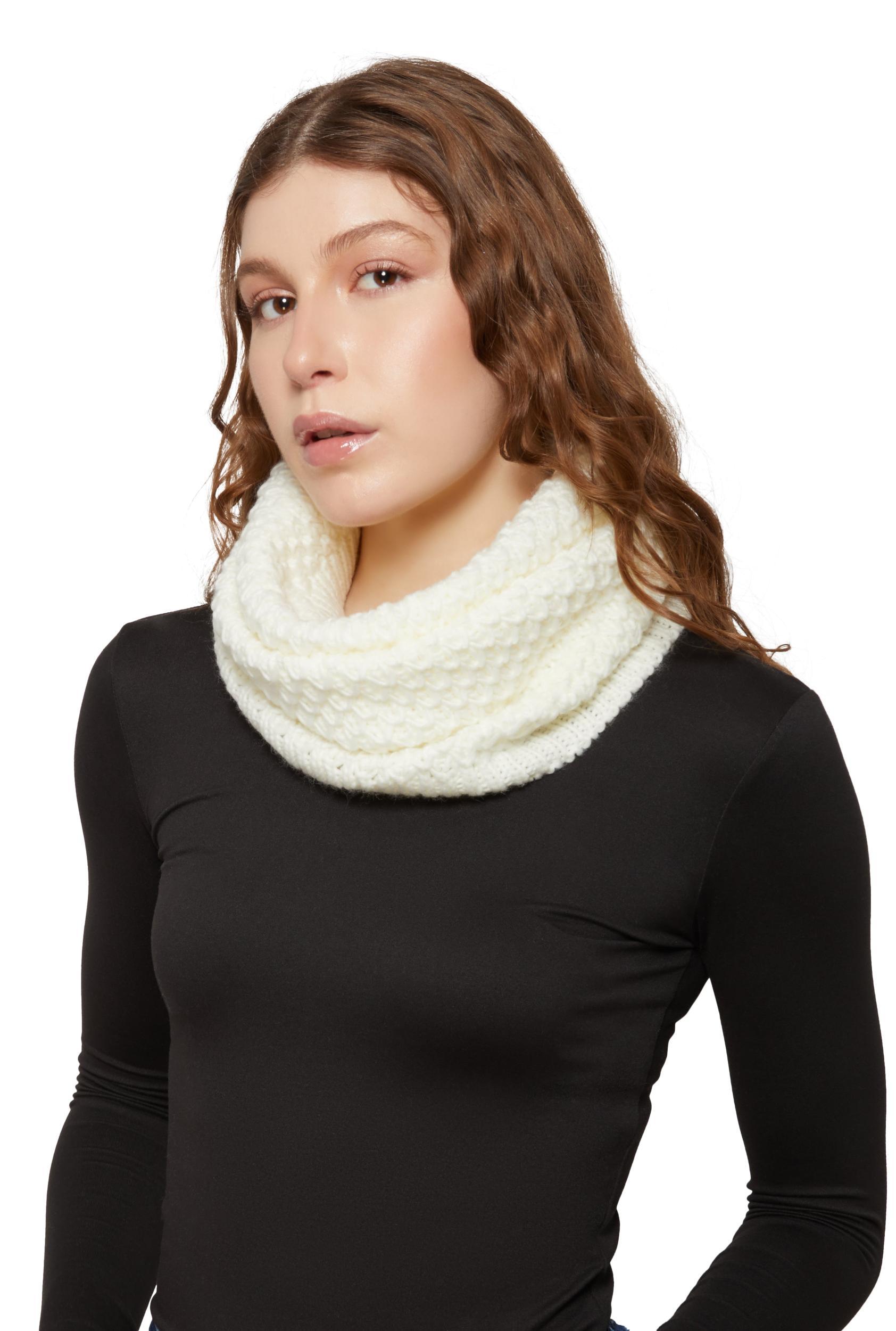 Textured Knit Infinity Scarf Female Product Image