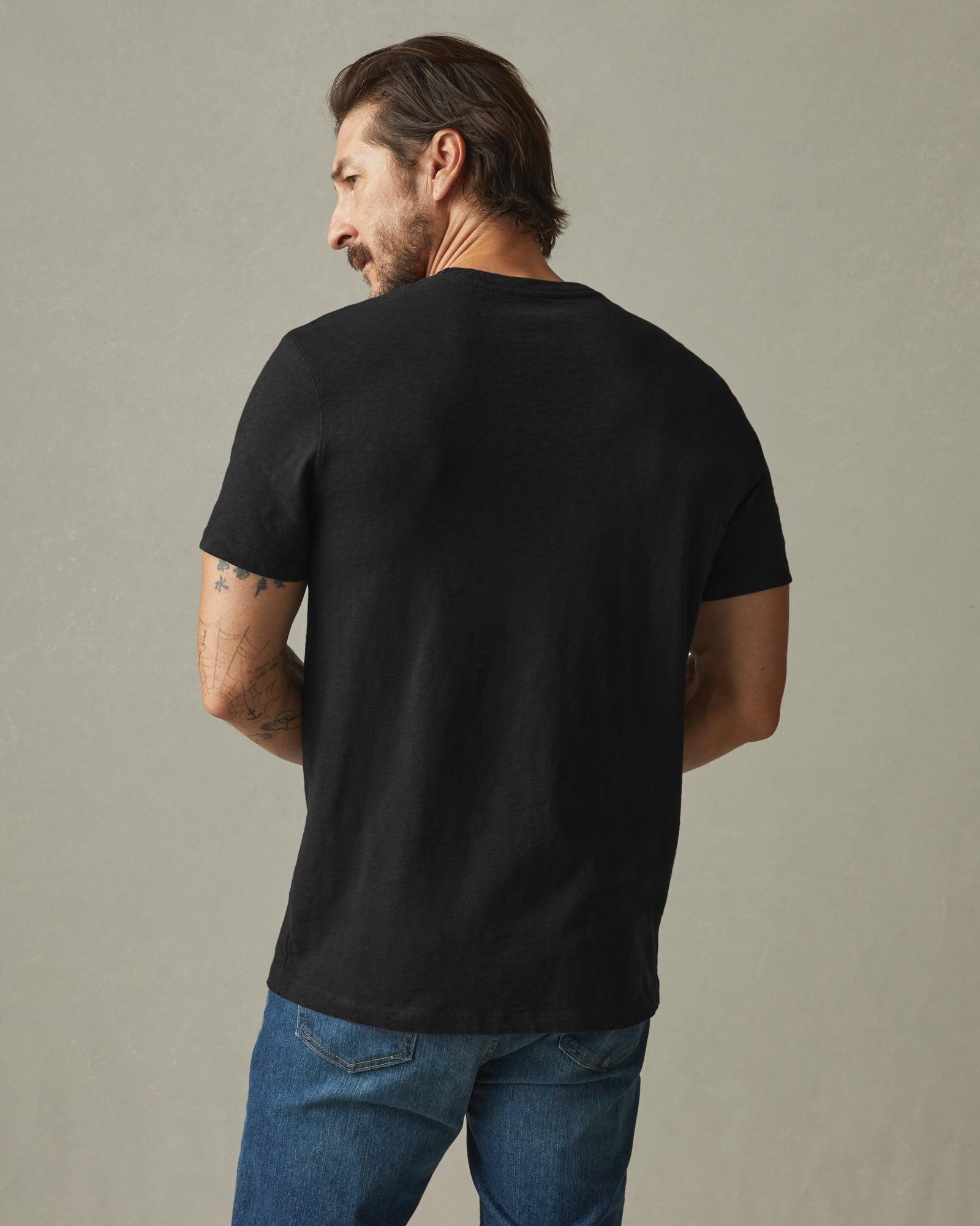 Men's Premium Slub Crew Tee - Black Male Product Image