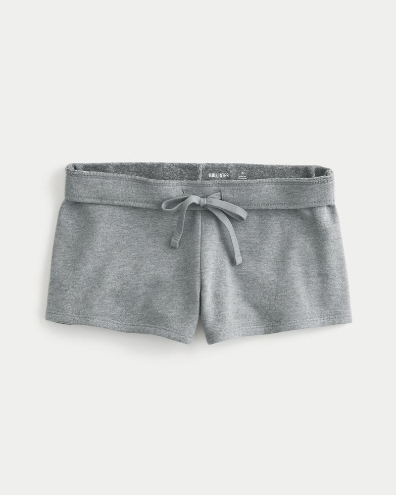 Number Graphic Mini Fleece Shorts Product Image