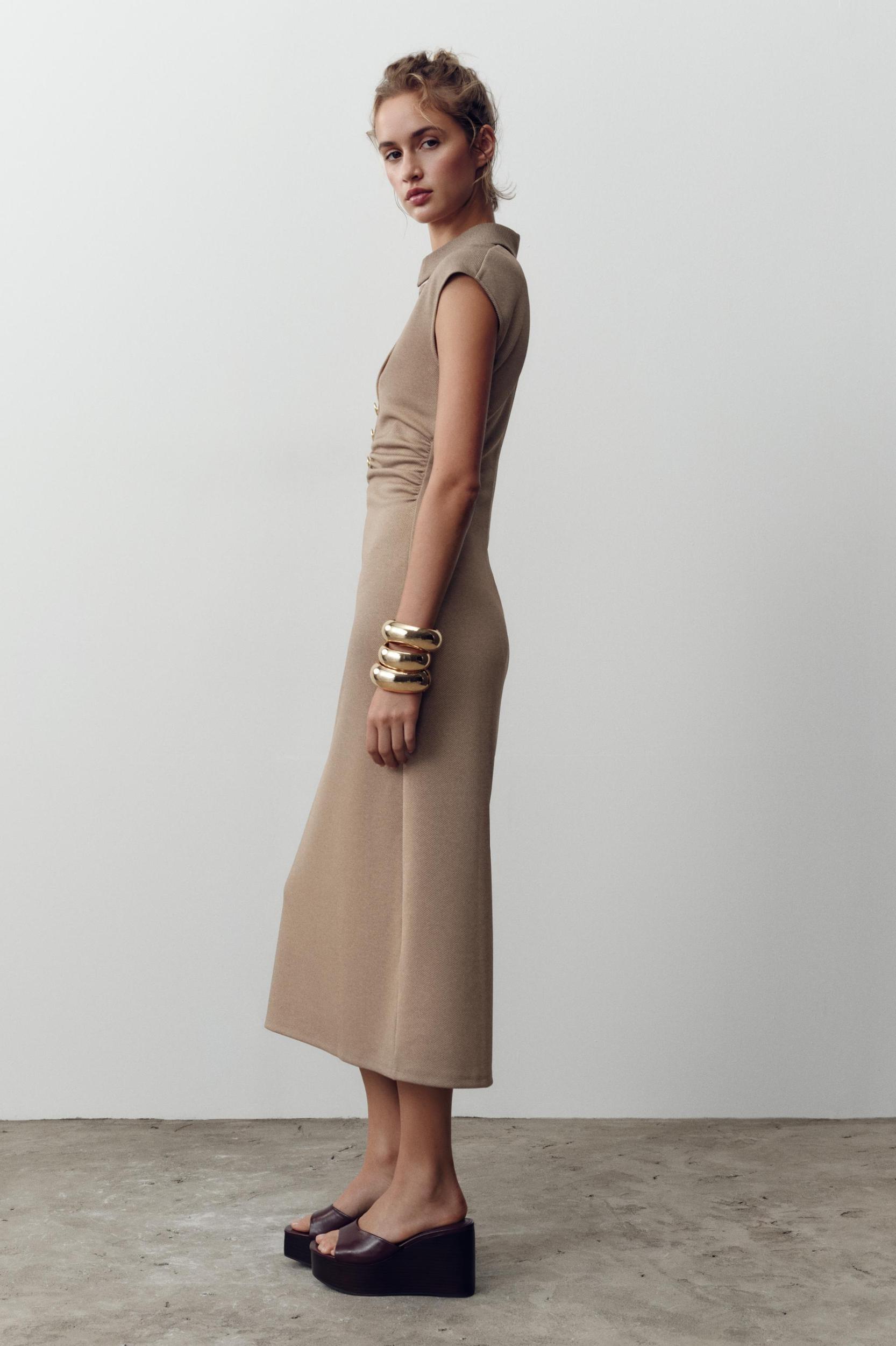 POLO COLLAR MIDI DRESS Product Image