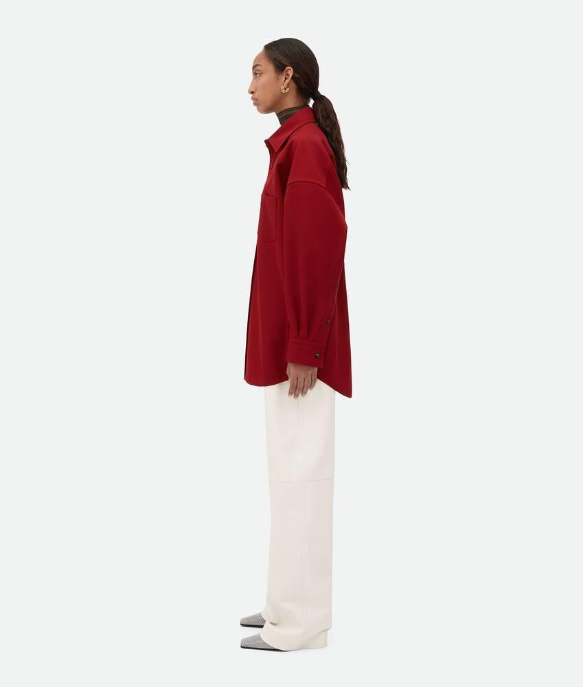 Women's Wool Twill Shirt in Rosewood Product Image
