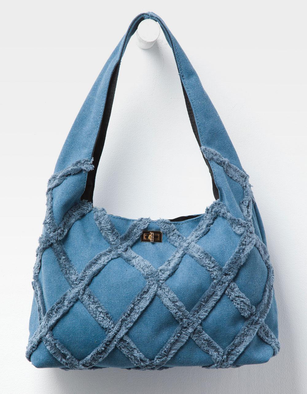 Denim Shoulder Tote Bag Product Image