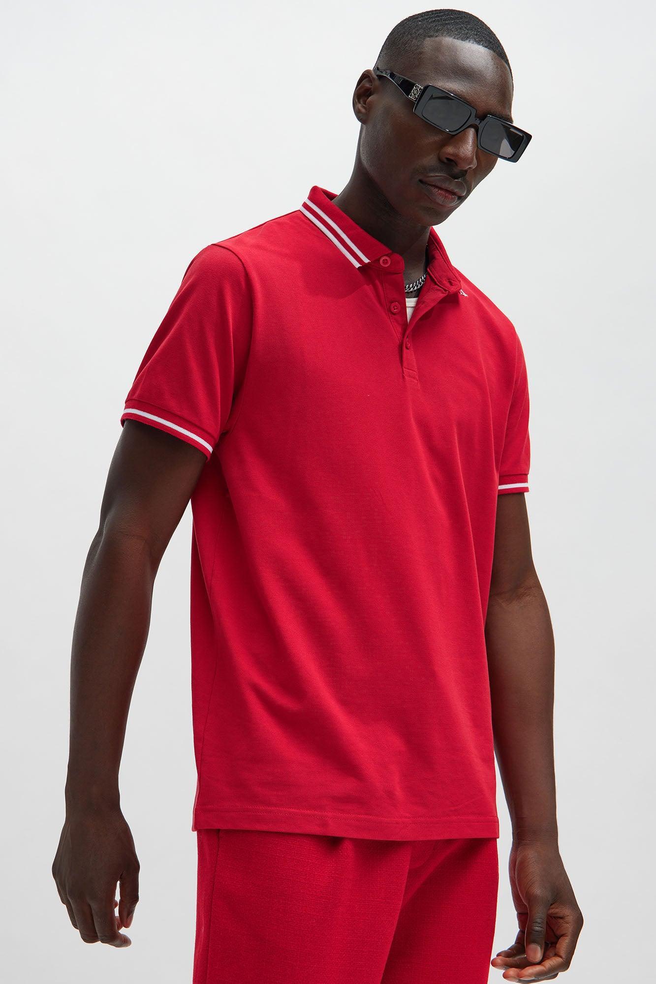 Wilson Short Sleeve Polo - Red Product Image