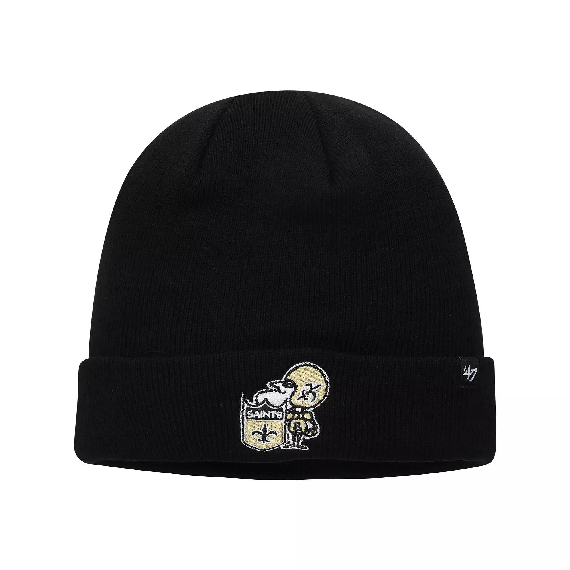 Men's '47 Black New Orleans Saints Legacy Cuffed Knit Hat Product Image