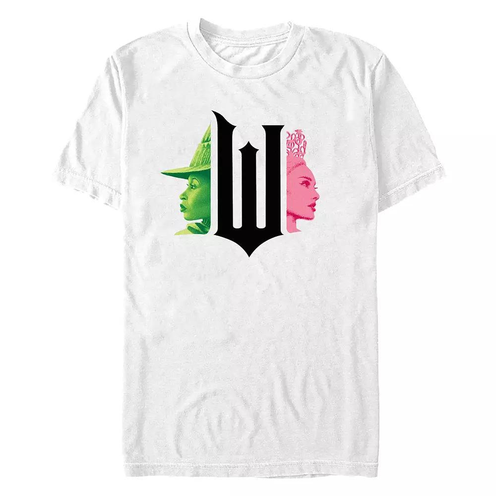 Men's Wicked Elphaba And Glinda Graphic Tee, Size: XXL, White Product Image