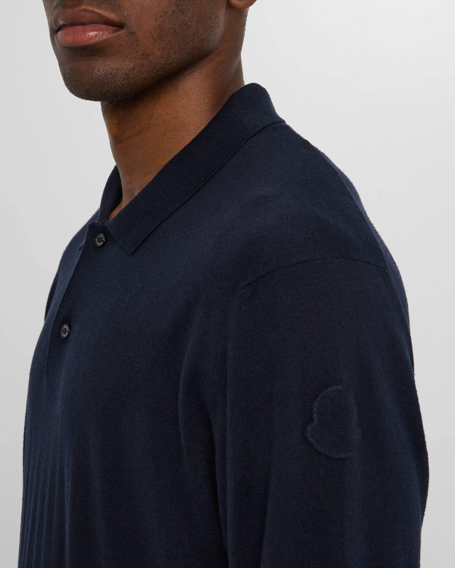 Mens Silk and Linen Knit Polo Shirt Product Image