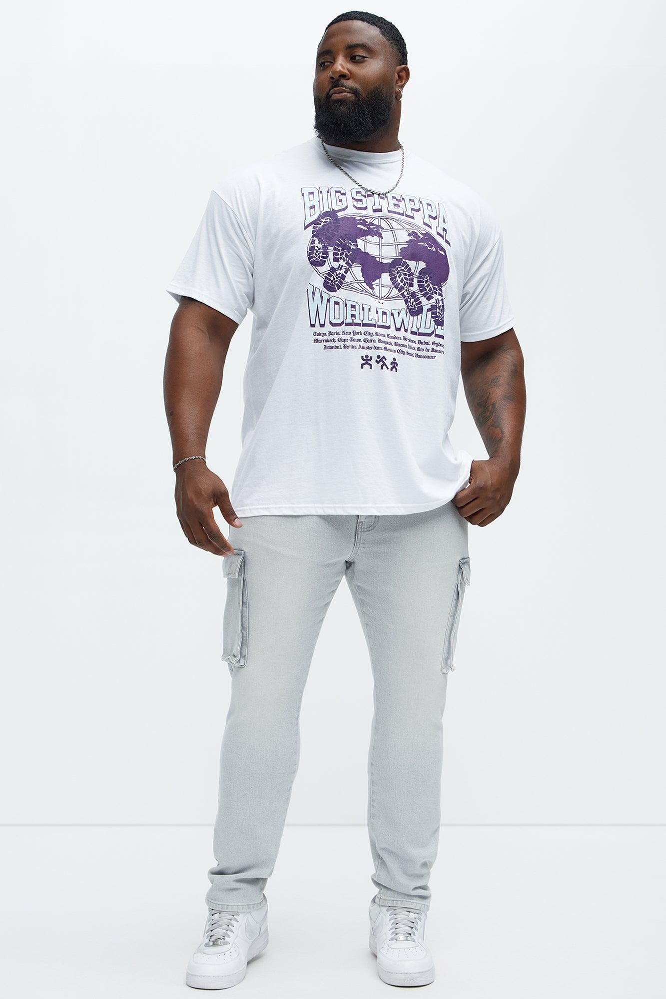 Classic Slim Cargo Jeans - Grey/Blue Product Image