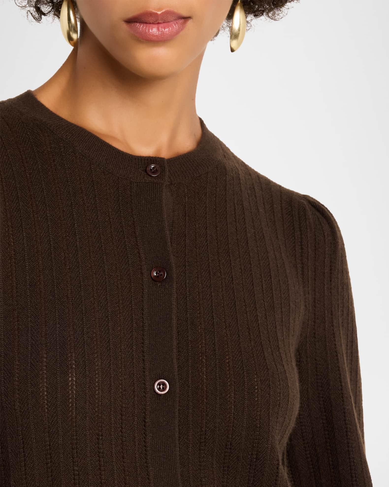 The Ladder Pointelle Cashmere Cardigan Product Image
