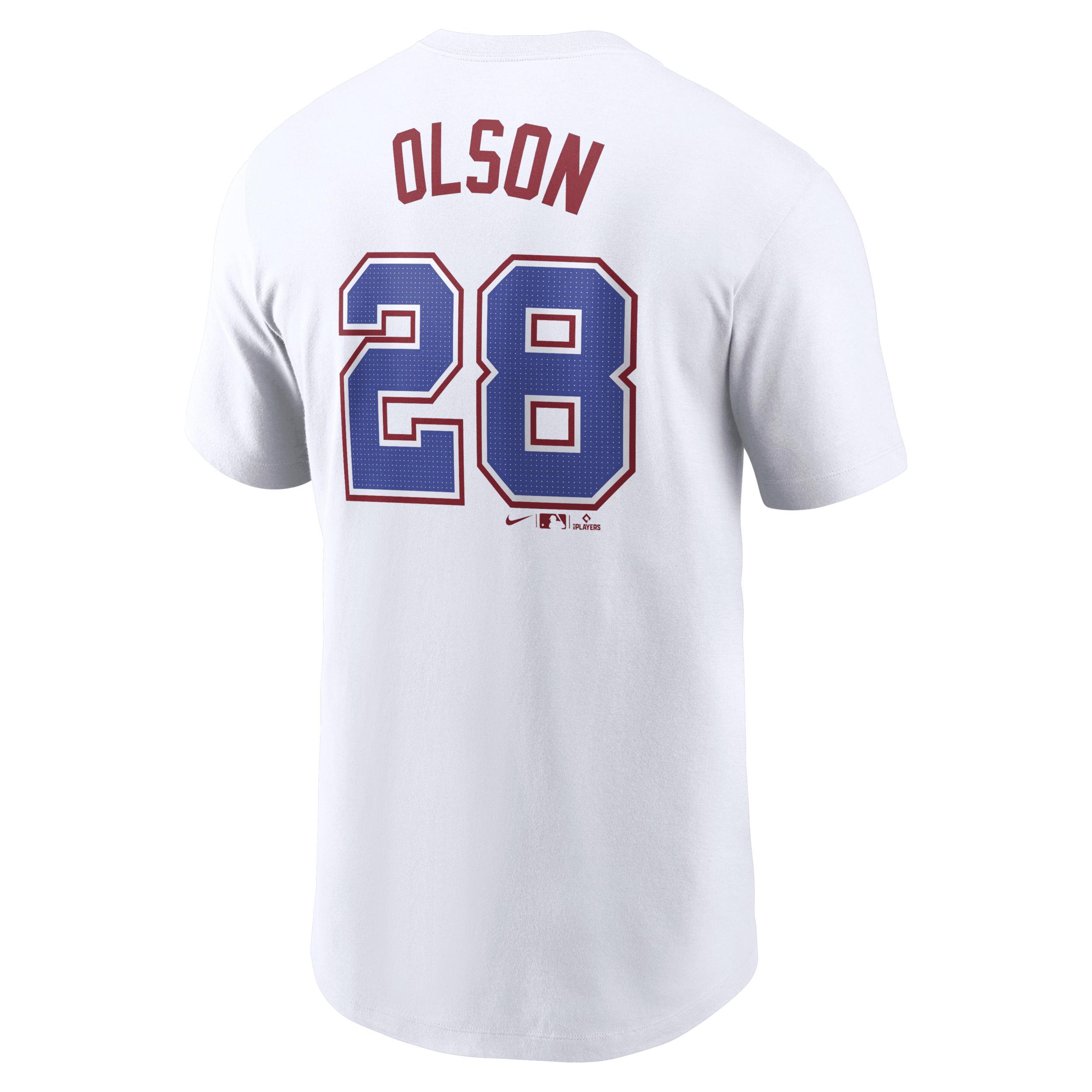 Mens Nike Matt OlsonWhite Atlanta Braves City Connect Fuse Name & Number T-Shirt Product Image