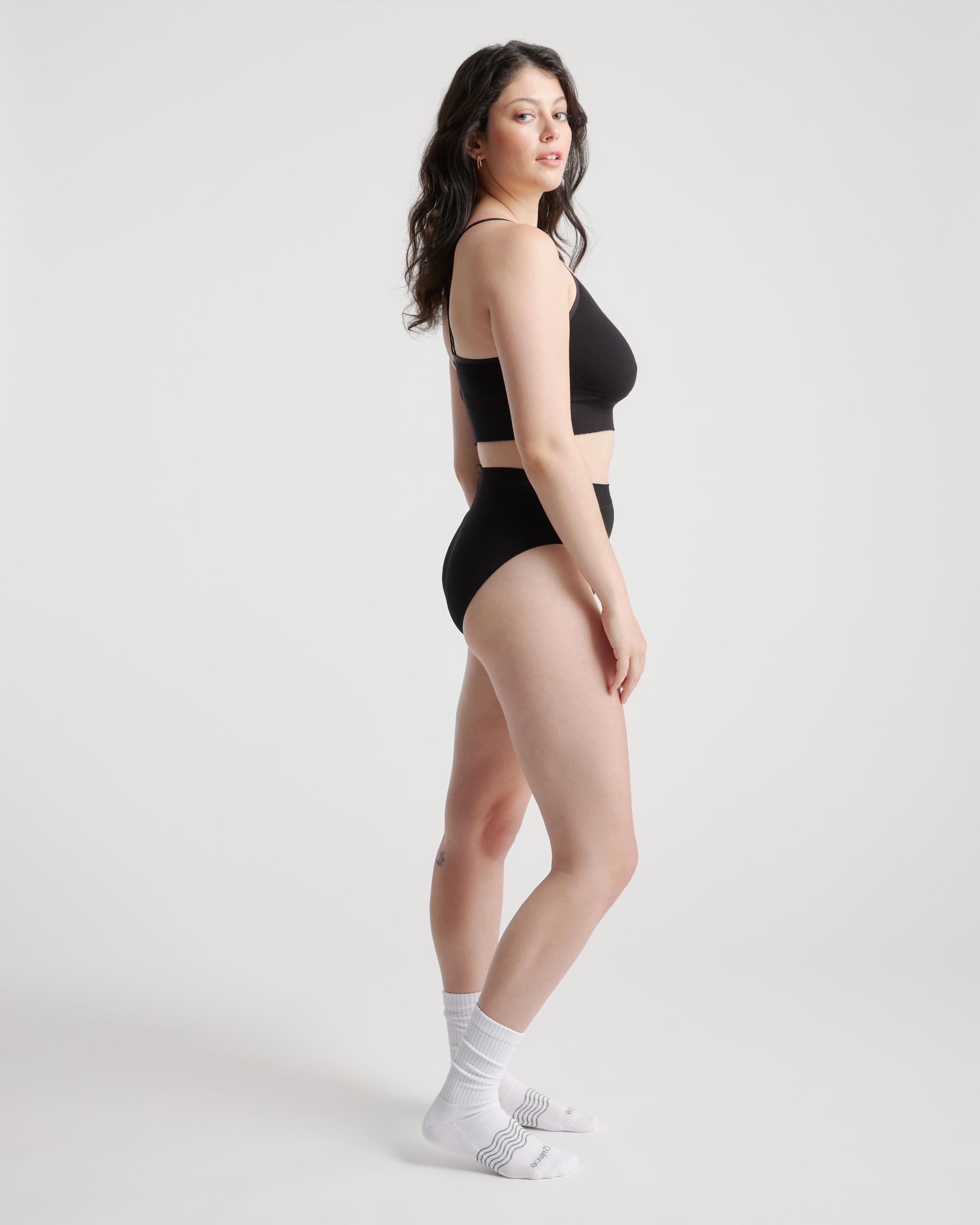 Quince | Women's Comfort Rib T-Back Bralette Size Large/XL, Nylon/Spandex Product Image