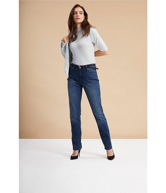 Code Bleu Chelsea Straight Leg High Rise Stretch Denim Jeans Product Image