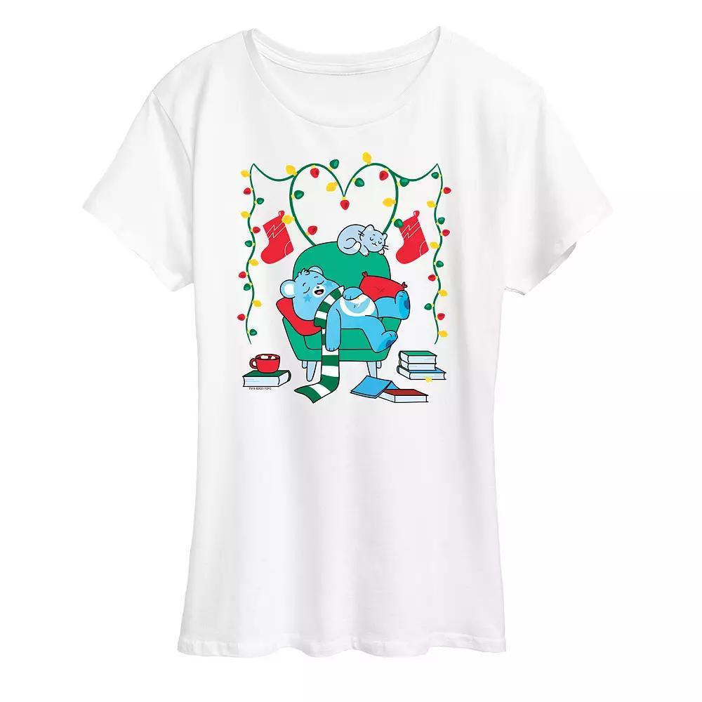 Womens Care Bears Cozy Christmas Graphic Tee, Girls Product Image