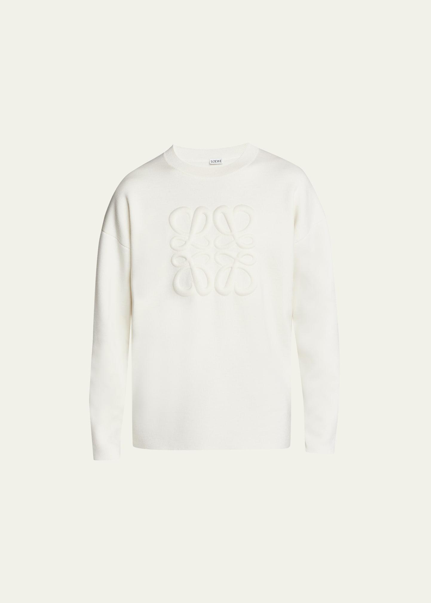 Mens Debossed Anagram Wool Sweater Product Image