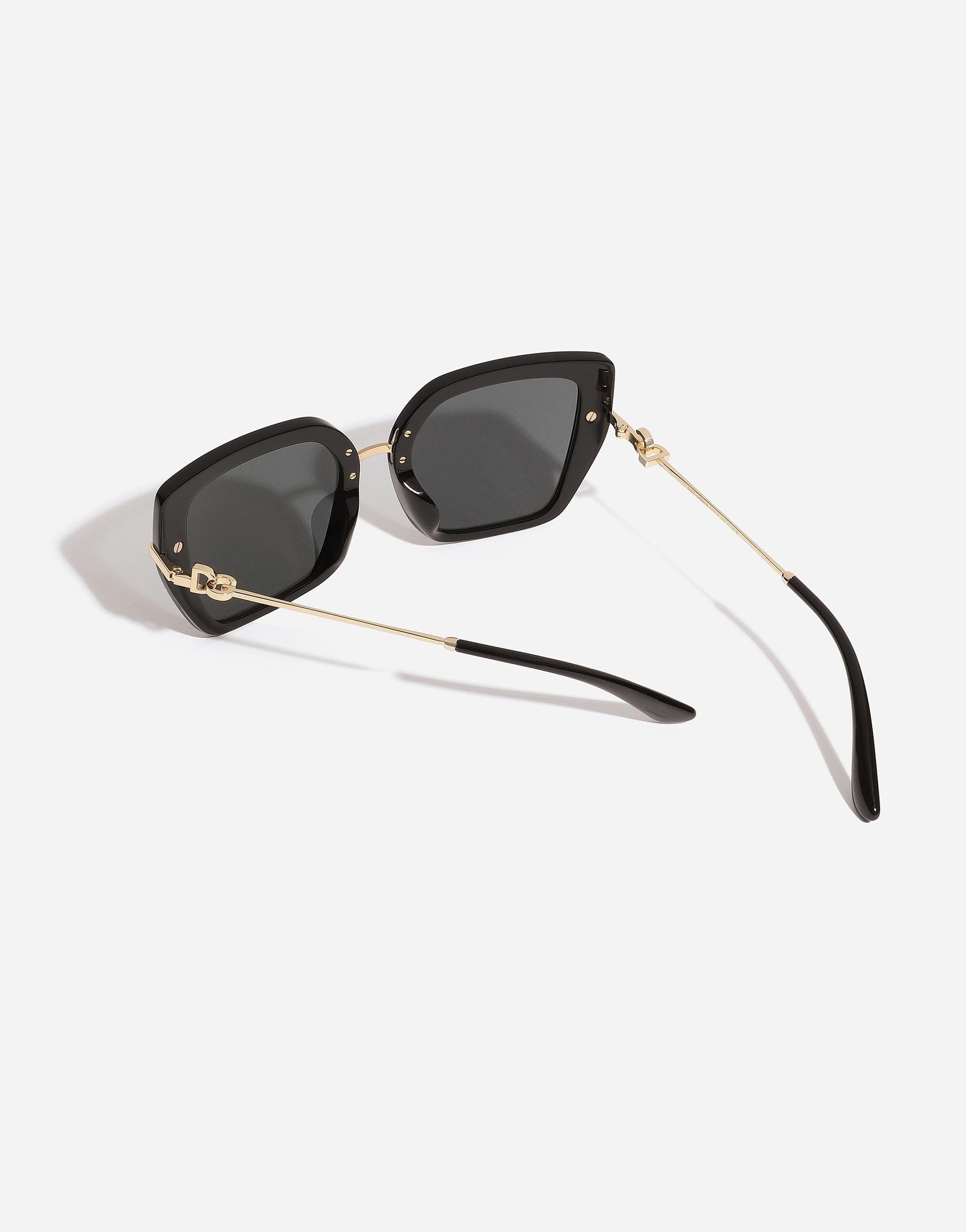 DOLCE & GABBANA Womens Black Dg4373 Square-frame Acetate Sunglasses In Light Grey Gradient Black Product Image