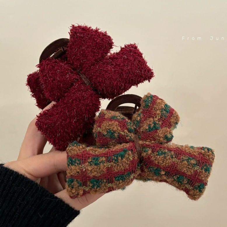 Bow Fabric Hair Claw Clip Product Image
