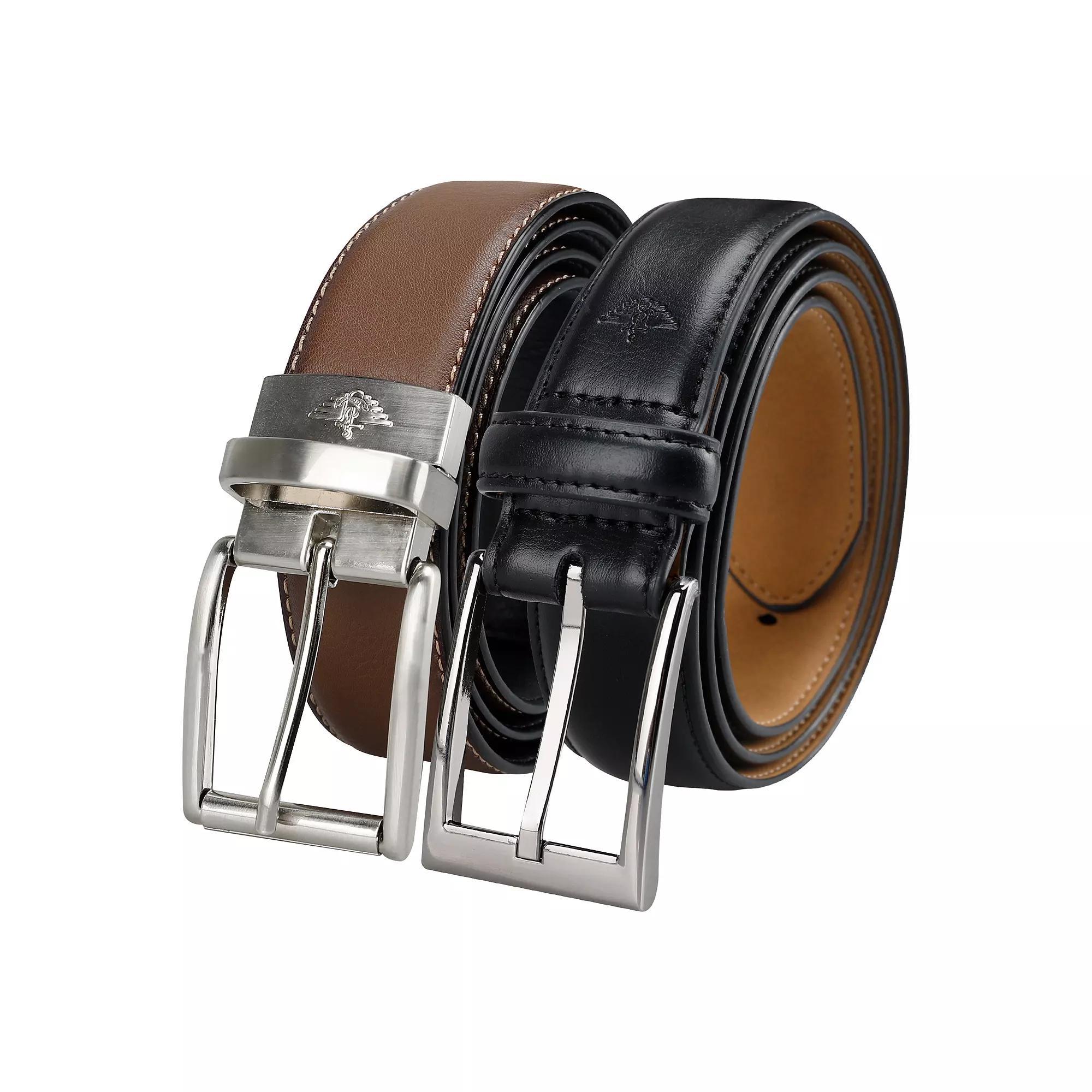 Mens Dockers 2-Piece Boxed Belt Gift Set Black Product Image