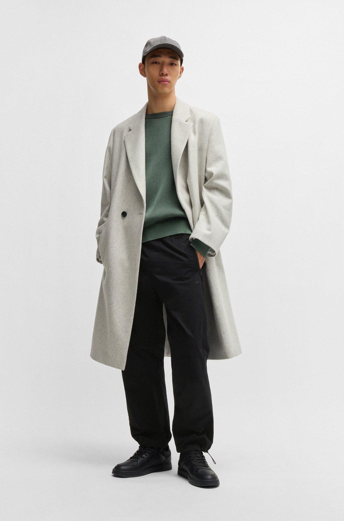 Regular-fit trousers in paper-touch cotton Product Image