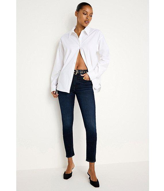 Good American Always Fits Good Legs Crop Denim Mid Rise Skinny Jeans Product Image