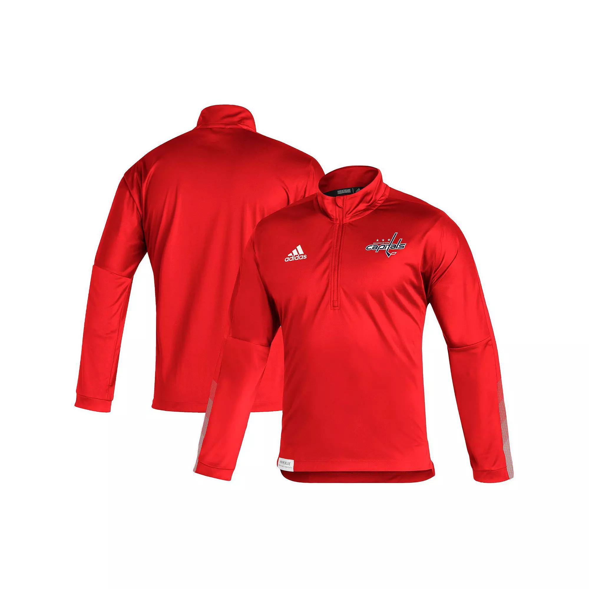 Mens adidas Washington Capitals Primeblue Quarter-Zip Jacket Product Image
