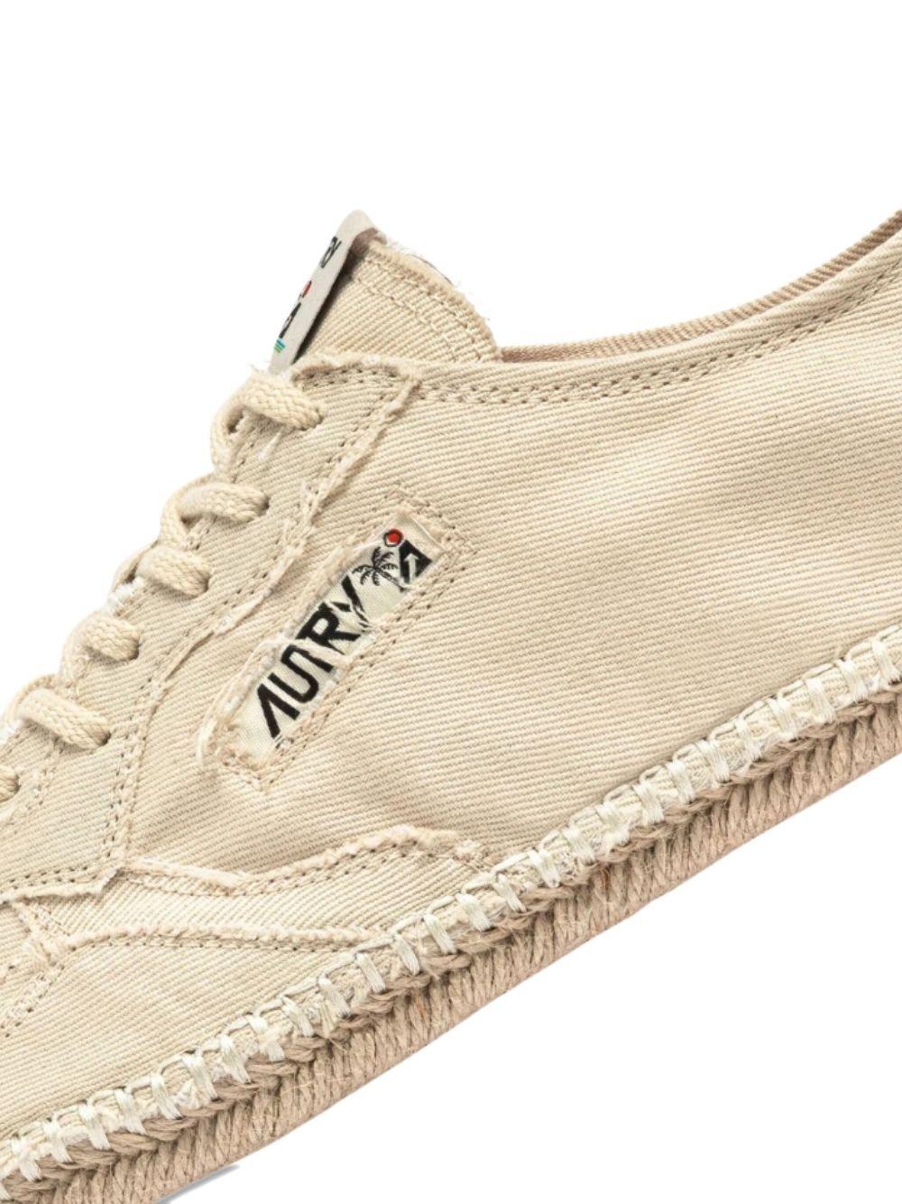lace-up jute low-top sneakers Product Image