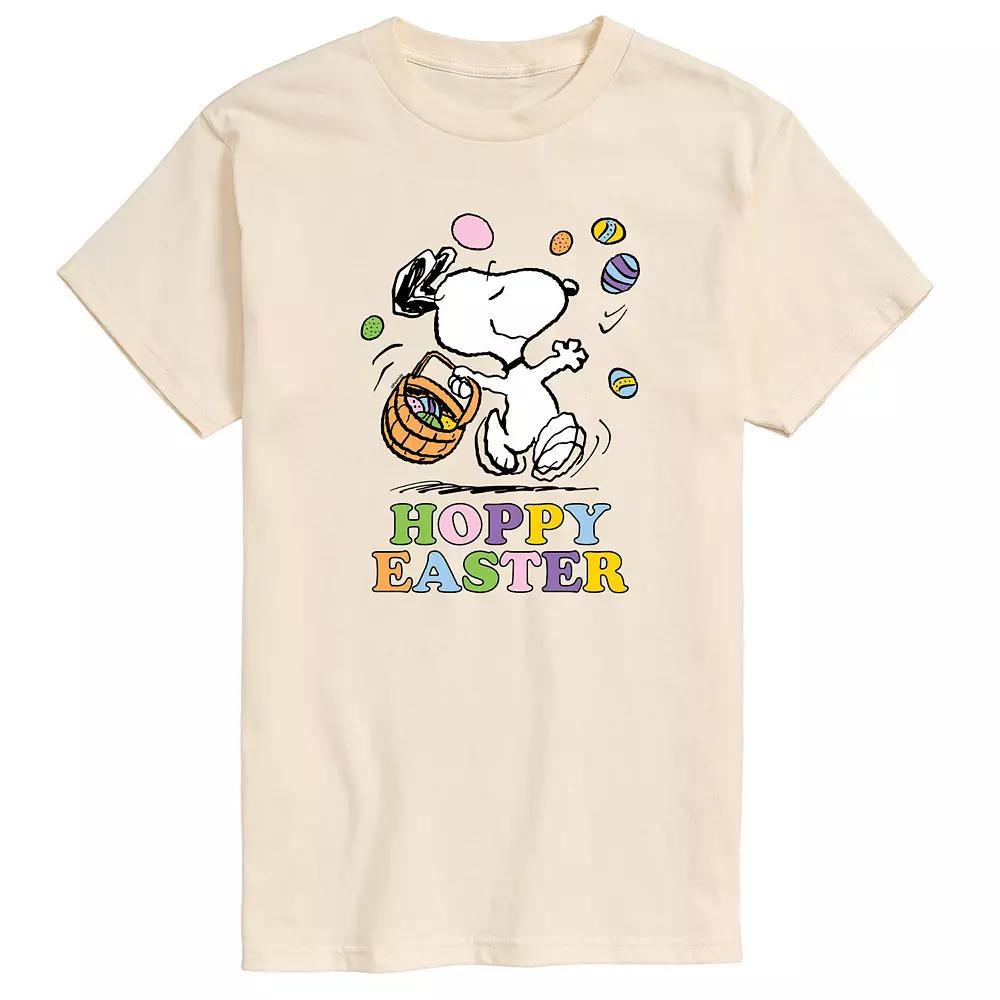 Mens Peanuts Hoppy Easter Graphic Tee Ivory Product Image
