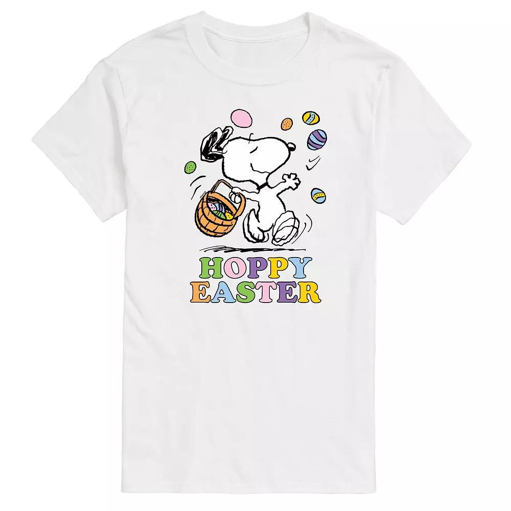Mens Peanuts Hoppy Easter Graphic Tee Ivory Product Image
