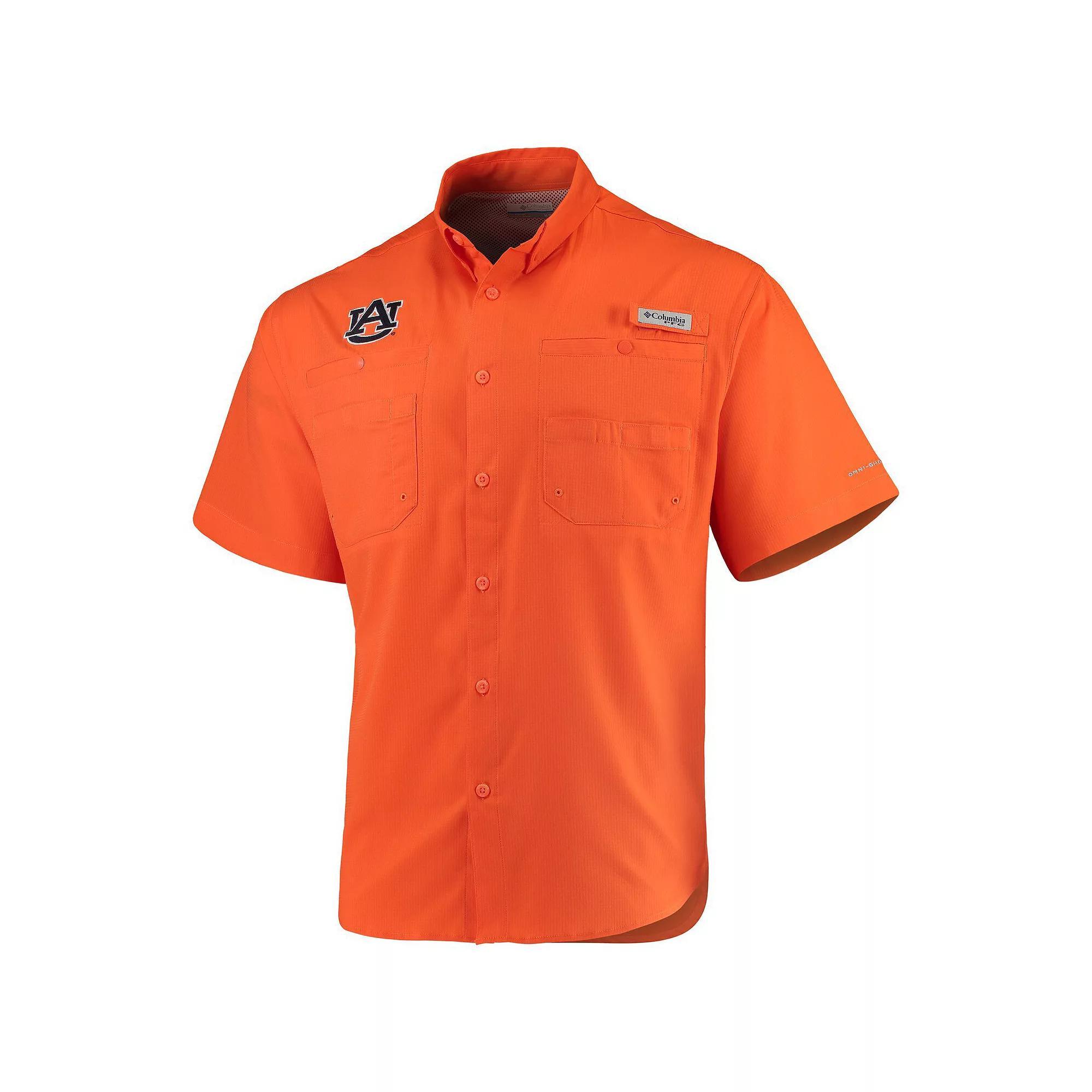 Men's Columbia Orange Auburn Tigers PFG Tamiami Shirt, Size: Medium Product Image