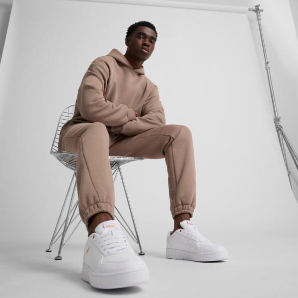 PUMA Court Classic Men's Sneakers in White/Gold Product Image