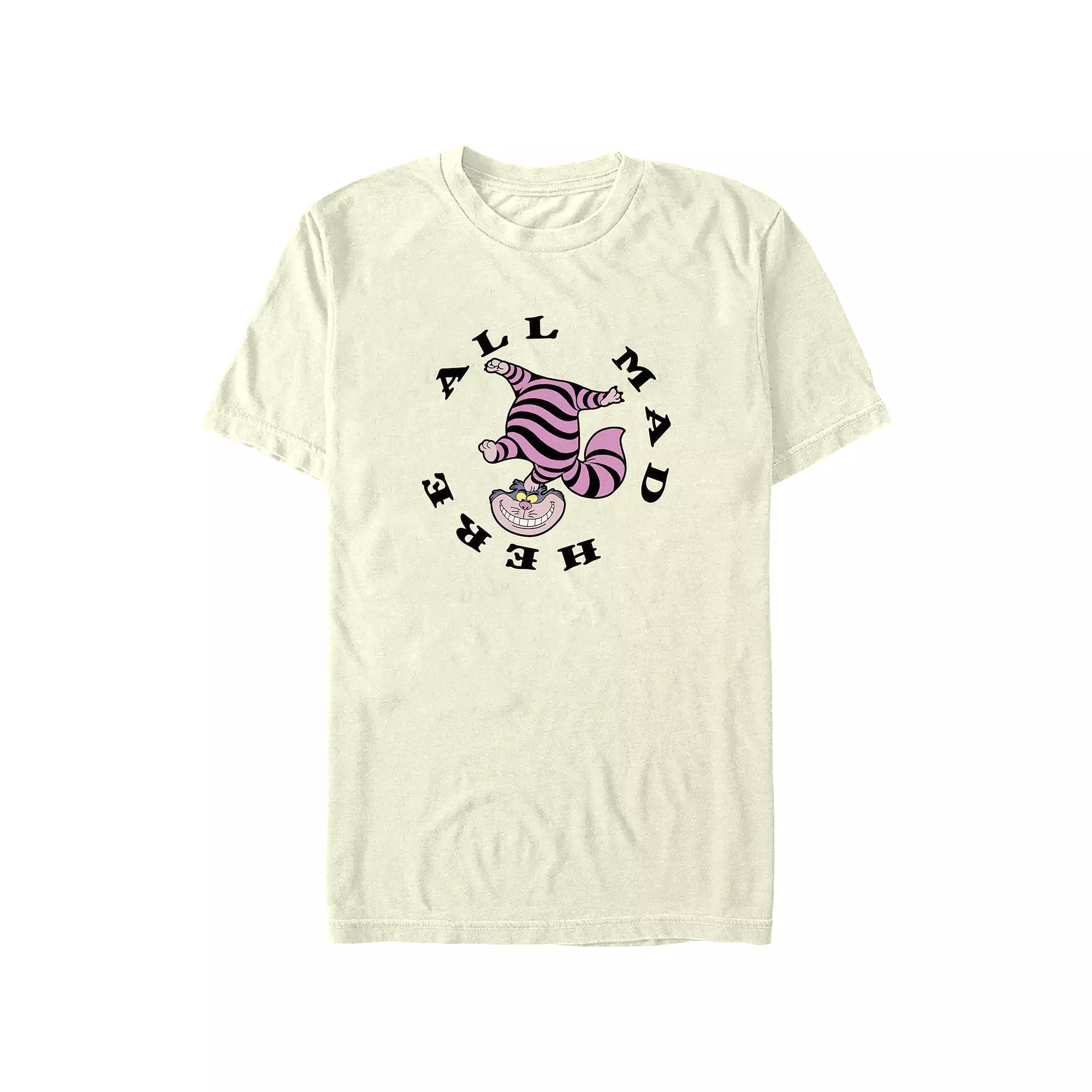 Disney's Alice In Wonderland All Mad Here Juniors' Boyfriend Graphic Tee, Women's, Size: Medium, Natural Product Image