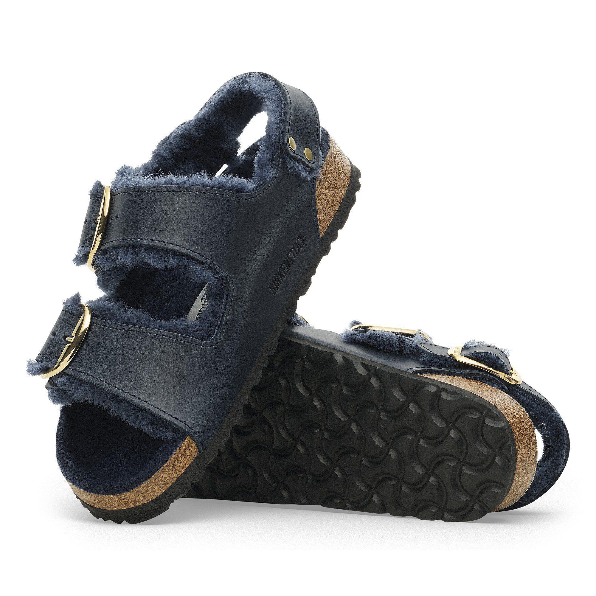 Milano Big Buckle Shearling Natural Leather Oiled Product Image