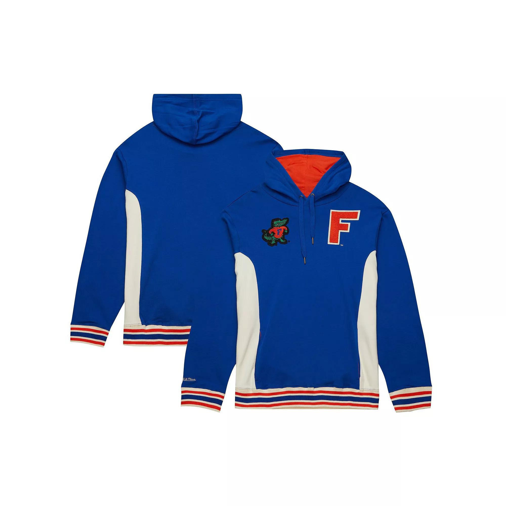 Men's Mitchell & Ness  Royal Florida Gators Team Legacy French Terry Pullover Hoodie, Size: XL, Blue Product Image