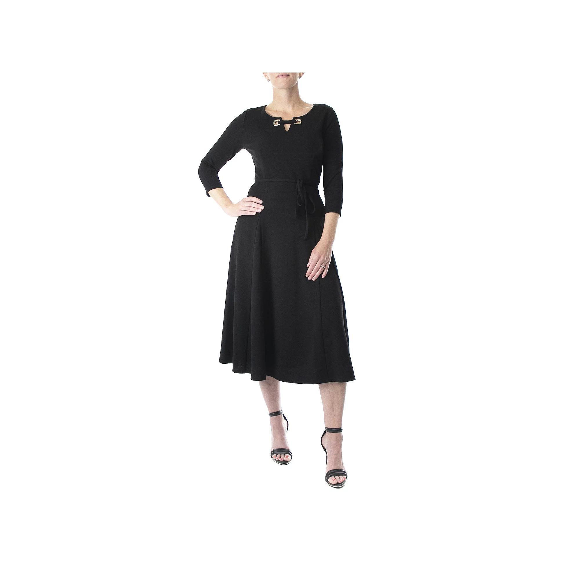 Women's Nina Leonard Grommet-Detail Midi Dress, Size: Small, Dusty Pink Product Image