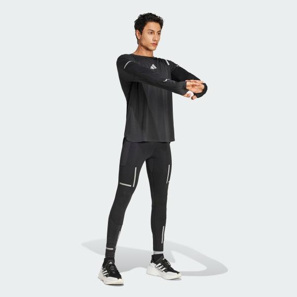 adidas Ultimate Running Reflective Long Sleeve Tee Black 2XL Mens Product Image