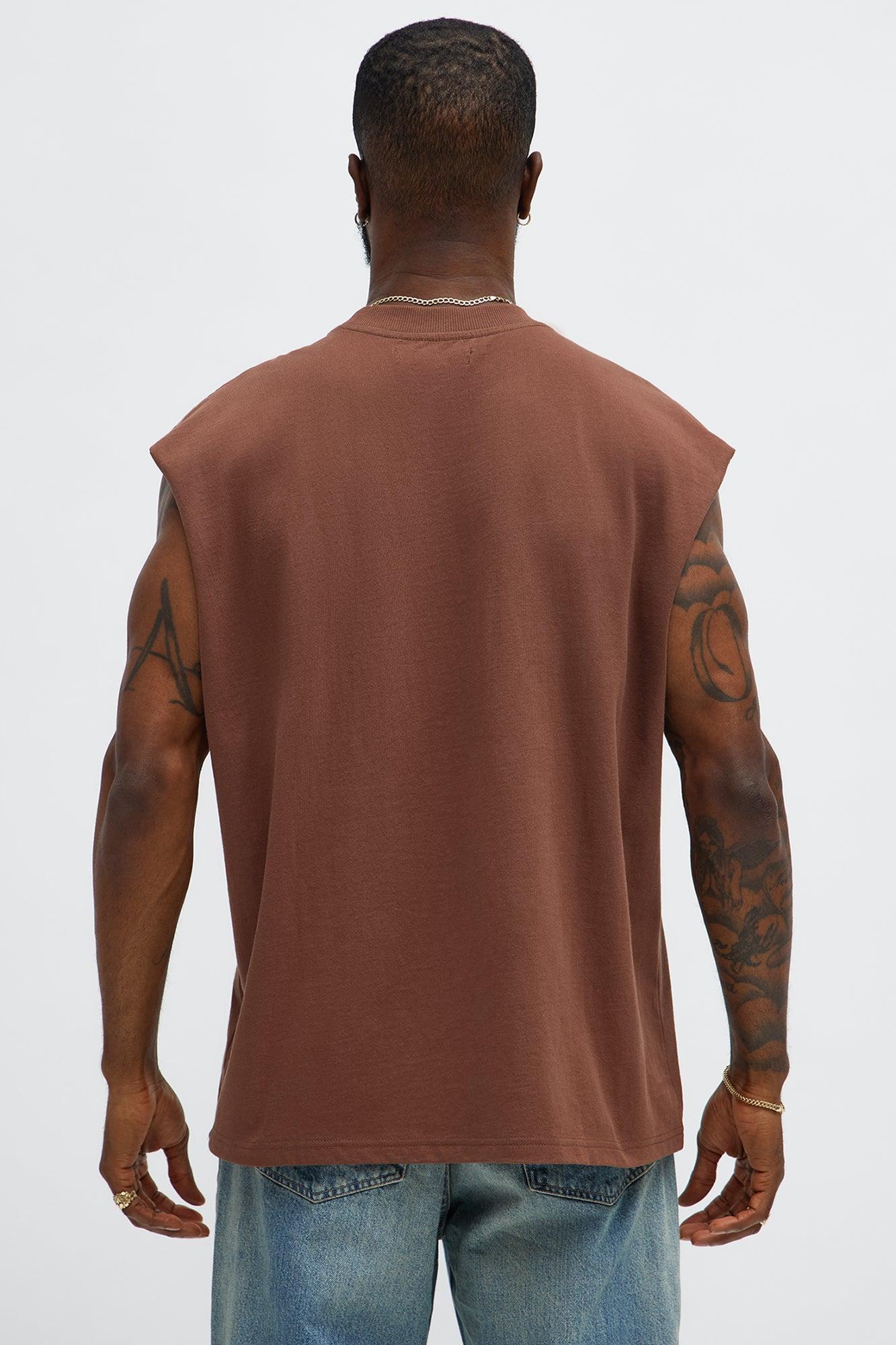 Relaxed Heavyweight Muscle Tee - Brown Product Image