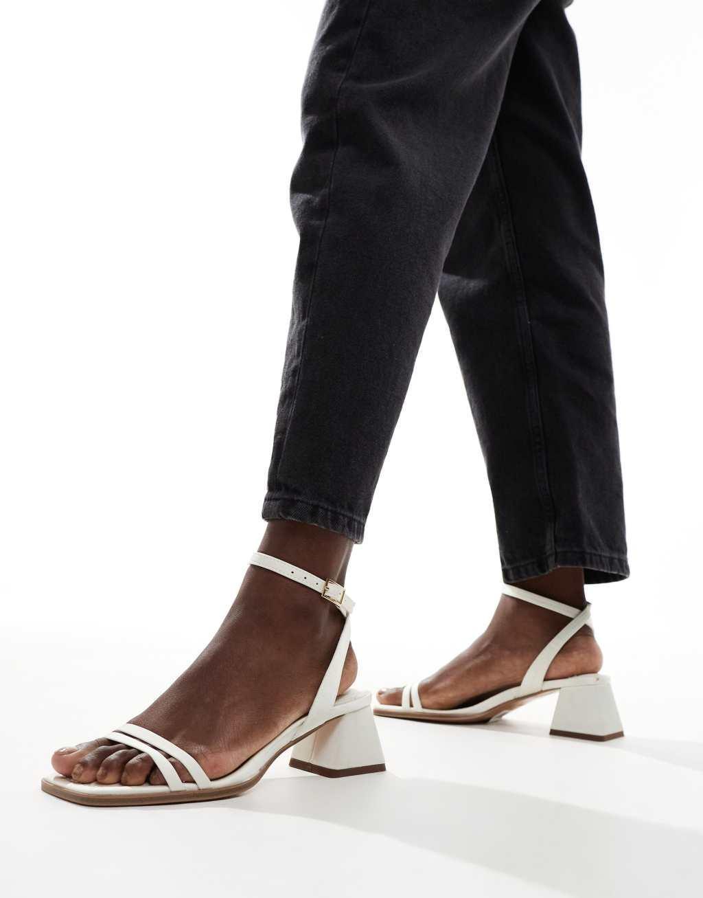ASOS DESIGN Honeydew mid block heel sandals Product Image