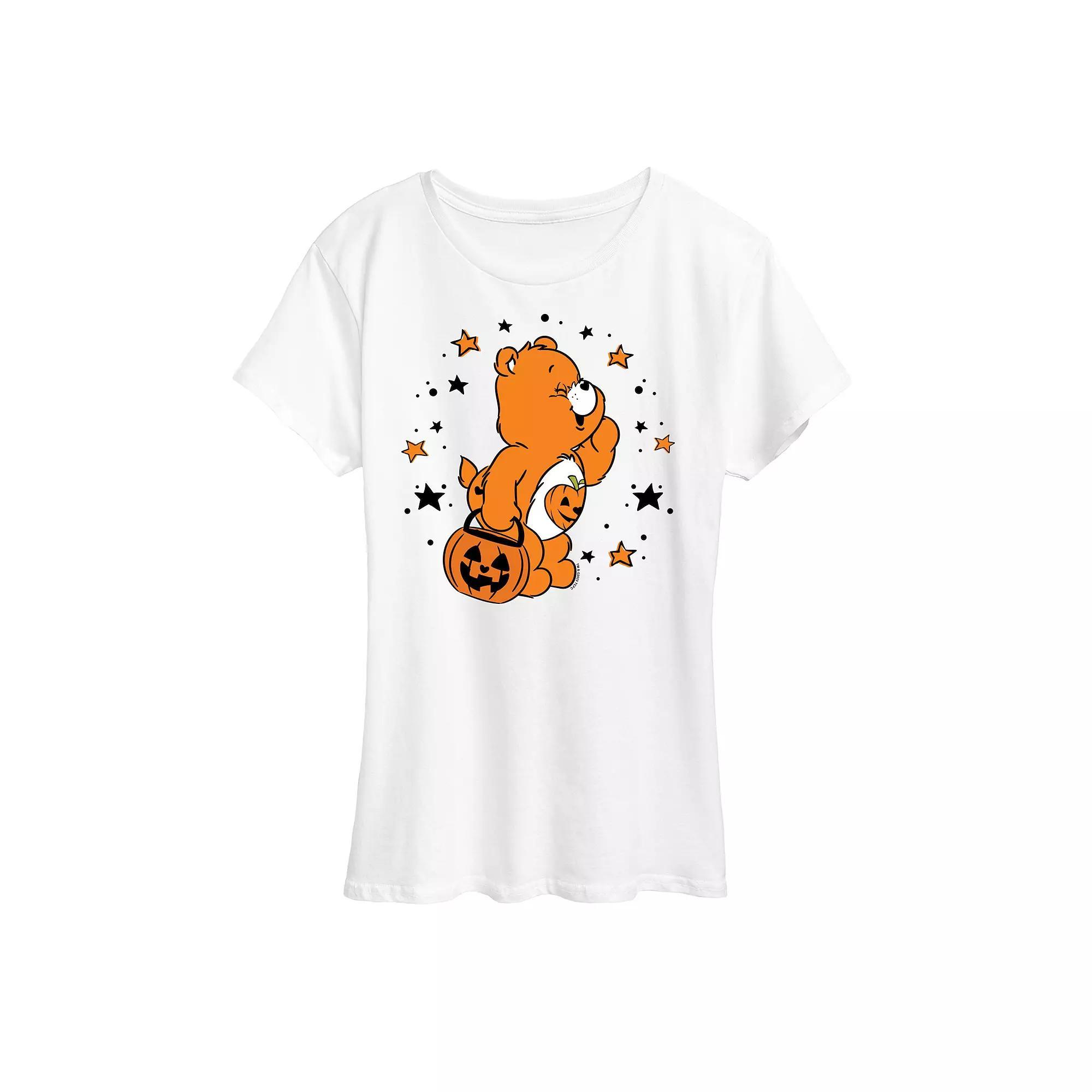 Women's Care Bears Halloween Trick Or Sweet Graphic Tee, Girl's, Size: Medium, Grey Gray Product Image