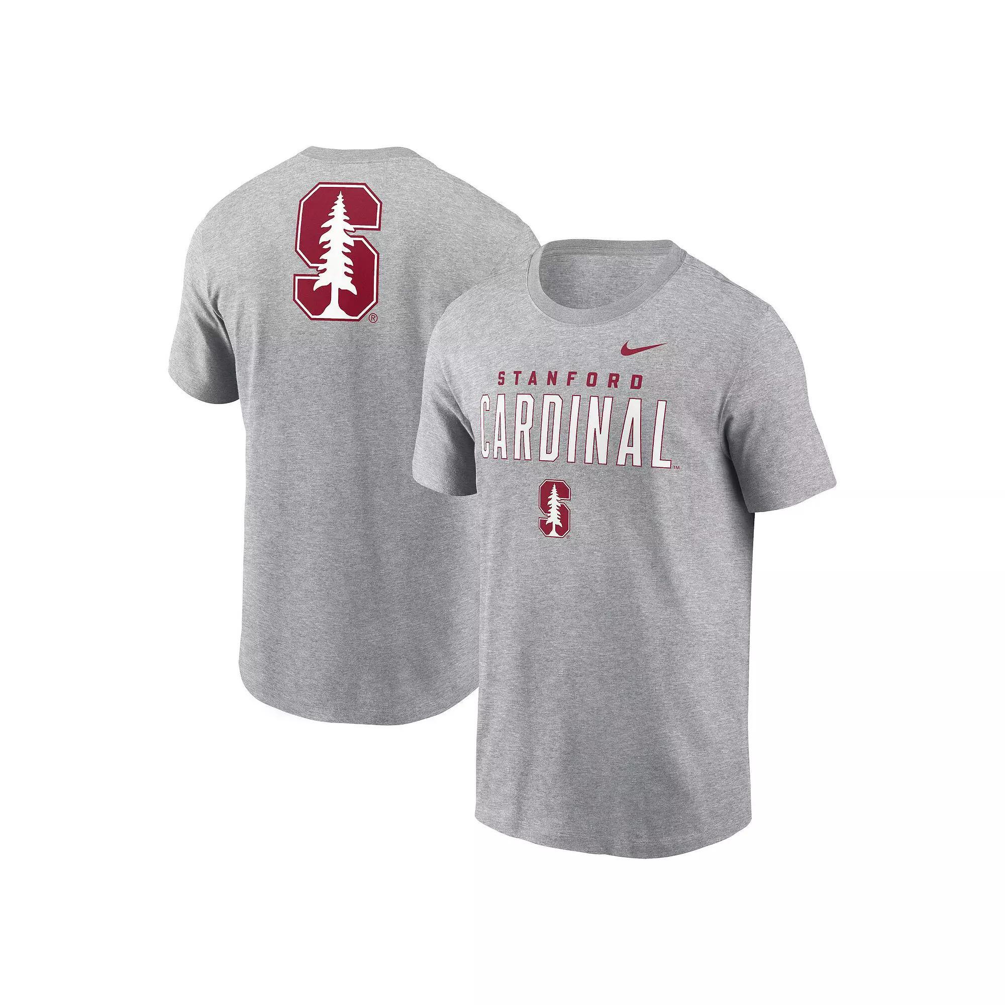 Men's Nike Heather Gray Stanford Cardinal Campus 2-Hit Primary Mascot T-Shirt, Size: 2XL, Grey Product Image