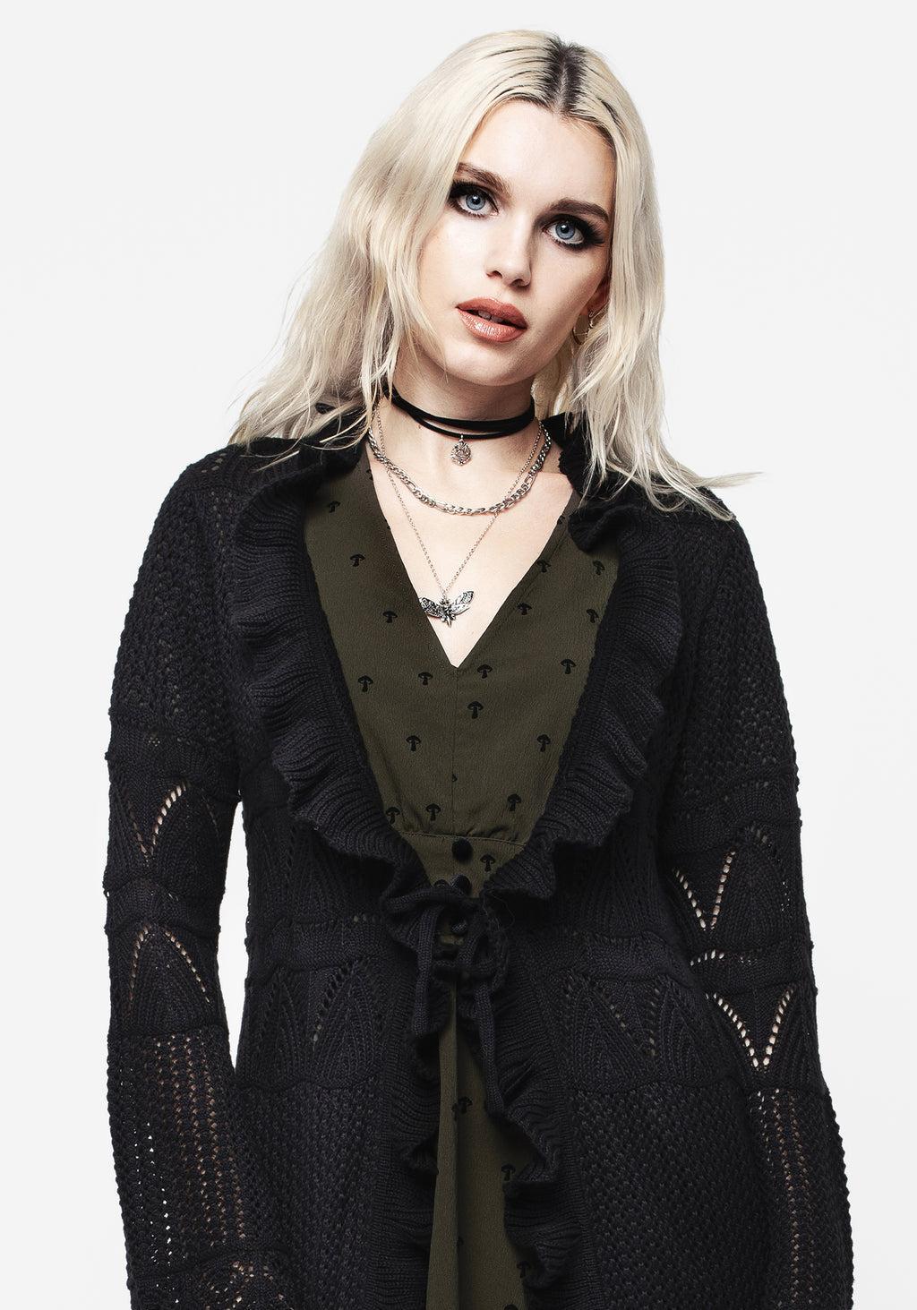 Alexis Ruffle Longline Cardigan Product Image